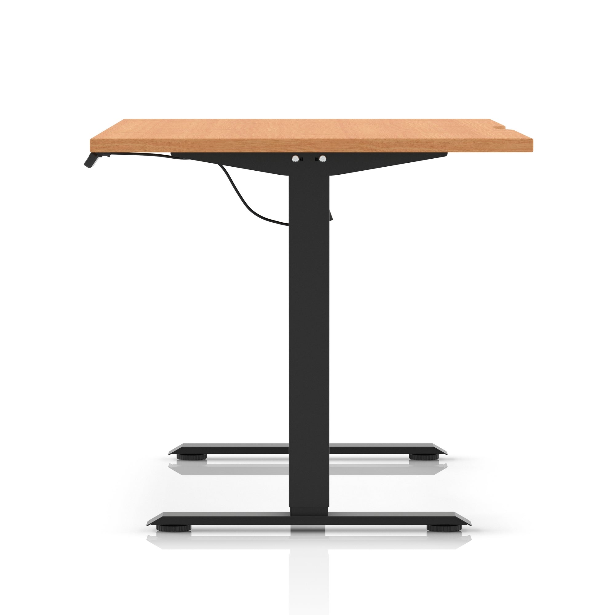 Air Lite Height Adjustable Desk with Scalloped Edge, 1200–1600mm, Multiple Finishes & Frame Colours, MFC, Self Assembly, 5 Year Structural & 2 Year Electrical Warranty