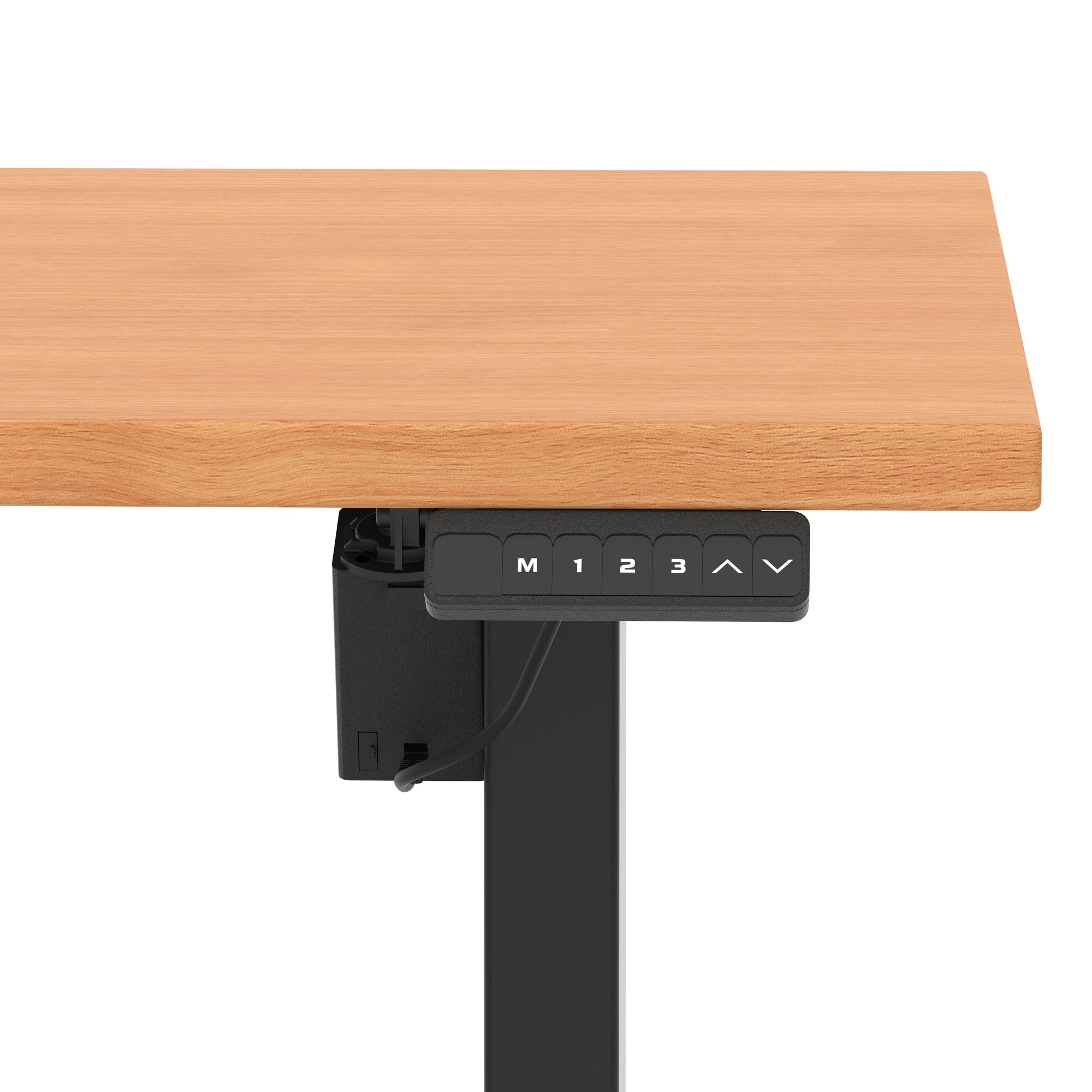 Air Lite Height Adjustable Desk with Scalloped Edge, 1200–1600mm, Multiple Finishes & Frame Colours, MFC, Self Assembly, 5 Year Structural & 2 Year Electrical Warranty