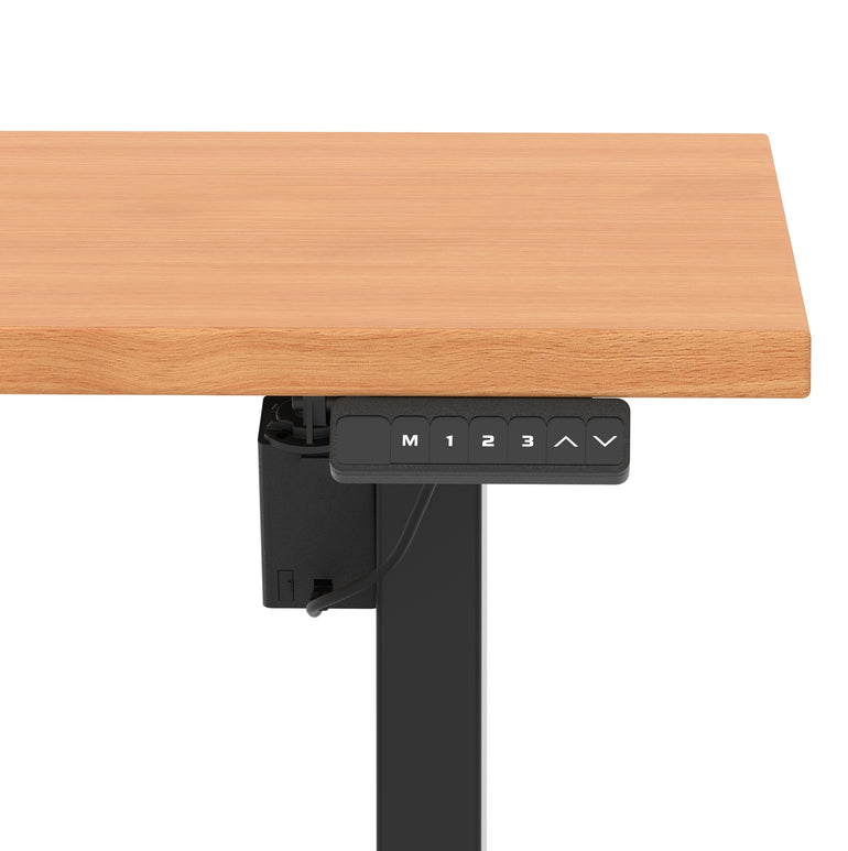 Air Lite Height Adjustable Desk with Scalloped Edge, 1200–1600mm, Multiple Finishes & Frame Colours, MFC, Self Assembly, 5 Year Structural & 2 Year Electrical Warranty