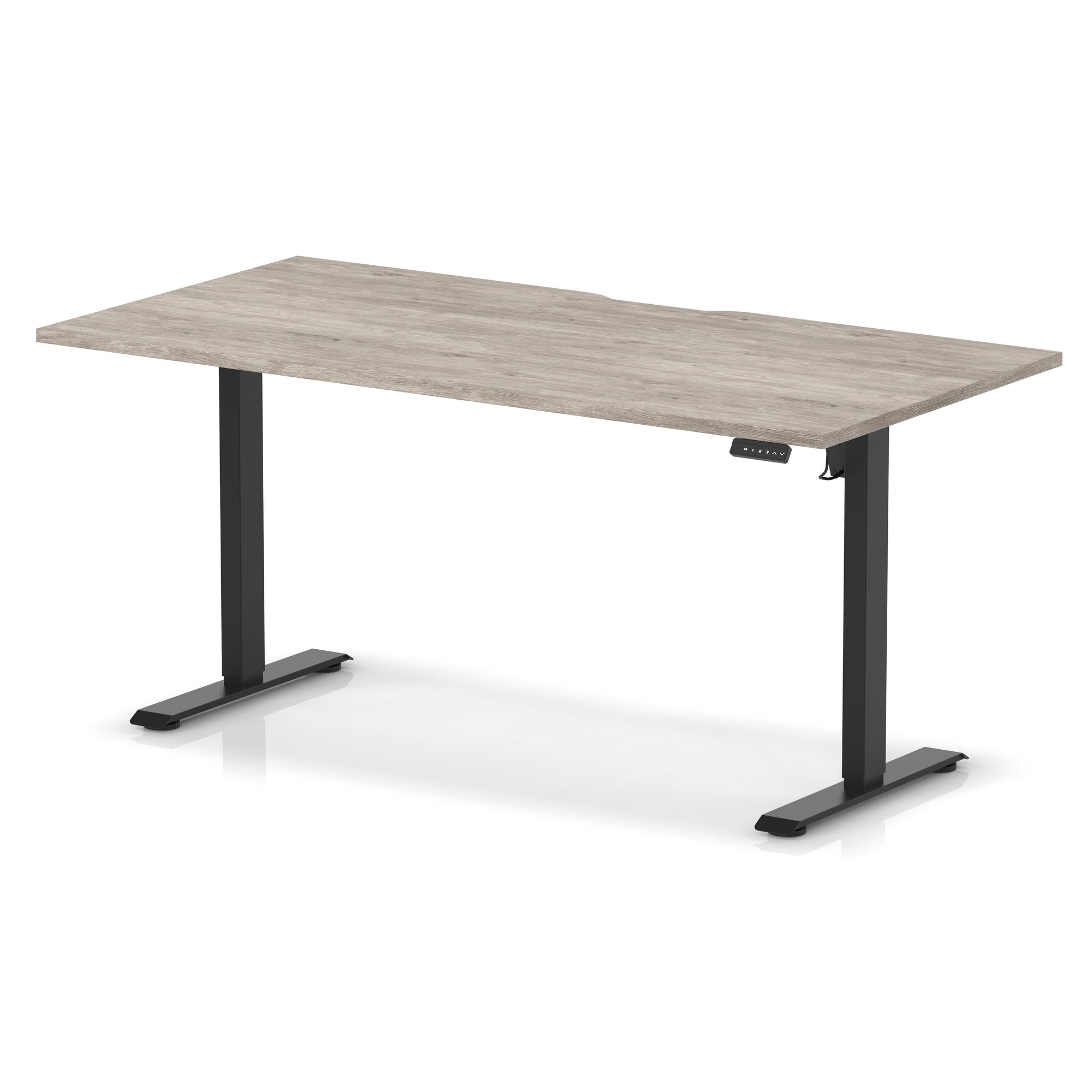 Air Lite Height Adjustable Desk with Scalloped Edge, 1200–1600mm, Multiple Finishes & Frame Colours, MFC, Self Assembly, 5 Year Structural & 2 Year Electrical Warranty
