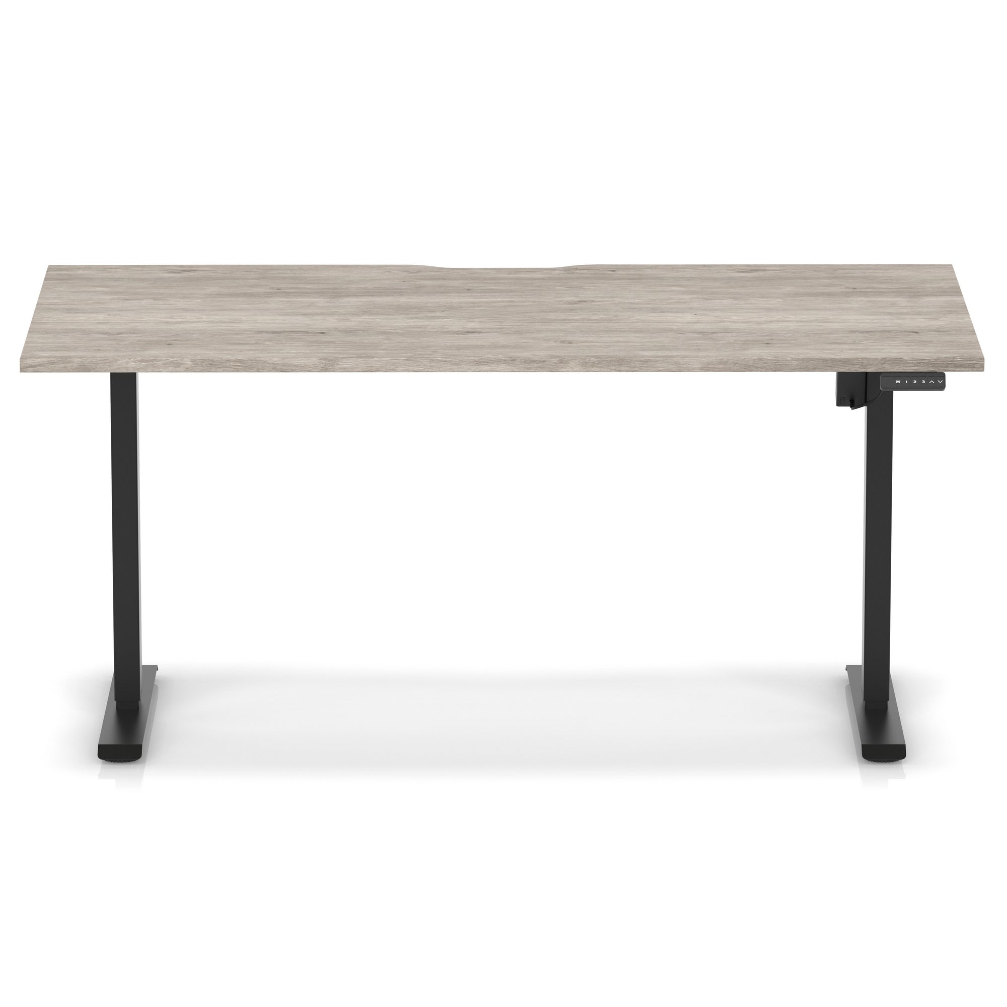 Air Lite Height Adjustable Desk with Scalloped Edge, 1200–1600mm, Multiple Finishes & Frame Colours, MFC, Self Assembly, 5 Year Structural & 2 Year Electrical Warranty
