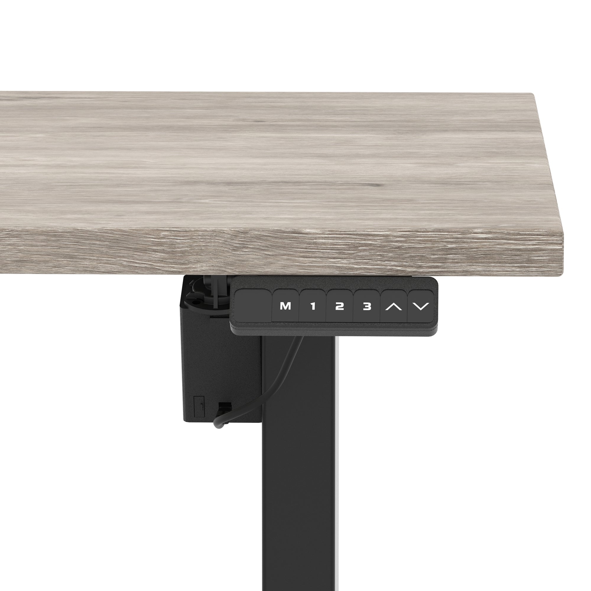 Air Lite Height Adjustable Desk with Scalloped Edge, 1200–1600mm, Multiple Finishes & Frame Colours, MFC, Self Assembly, 5 Year Structural & 2 Year Electrical Warranty