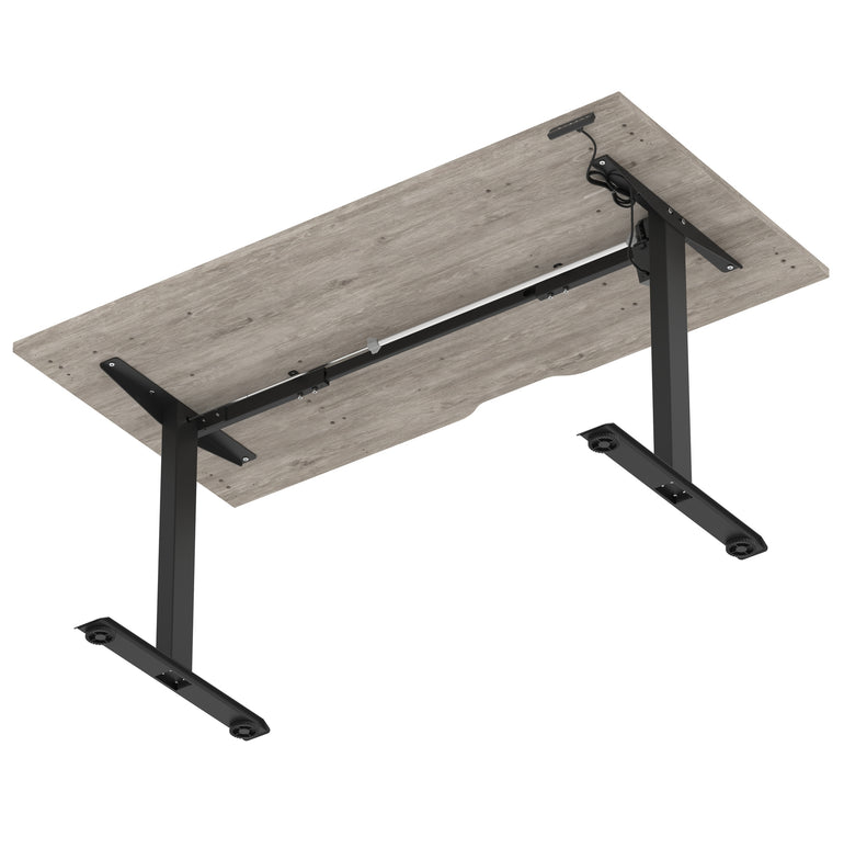 Air Lite Height Adjustable Desk with Scalloped Edge, 1200–1600mm, Multiple Finishes & Frame Colours, MFC, Self Assembly, 5 Year Structural & 2 Year Electrical Warranty