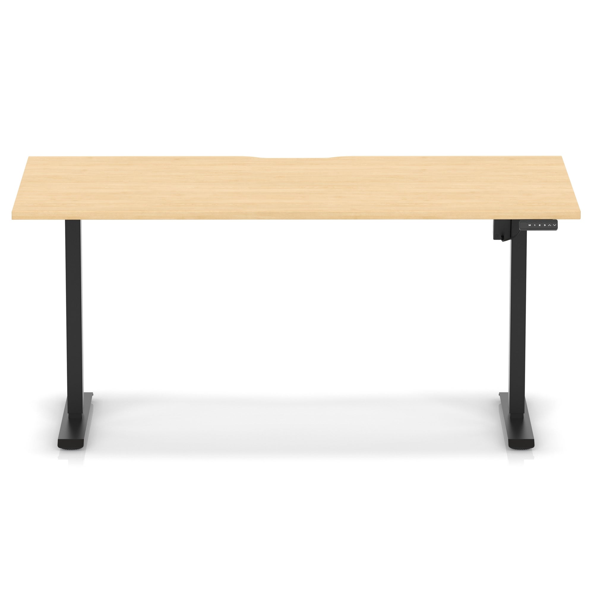 Air Lite Height Adjustable Desk with Scalloped Edge, 1200–1600mm, Multiple Finishes & Frame Colours, MFC, Self Assembly, 5 Year Structural & 2 Year Electrical Warranty