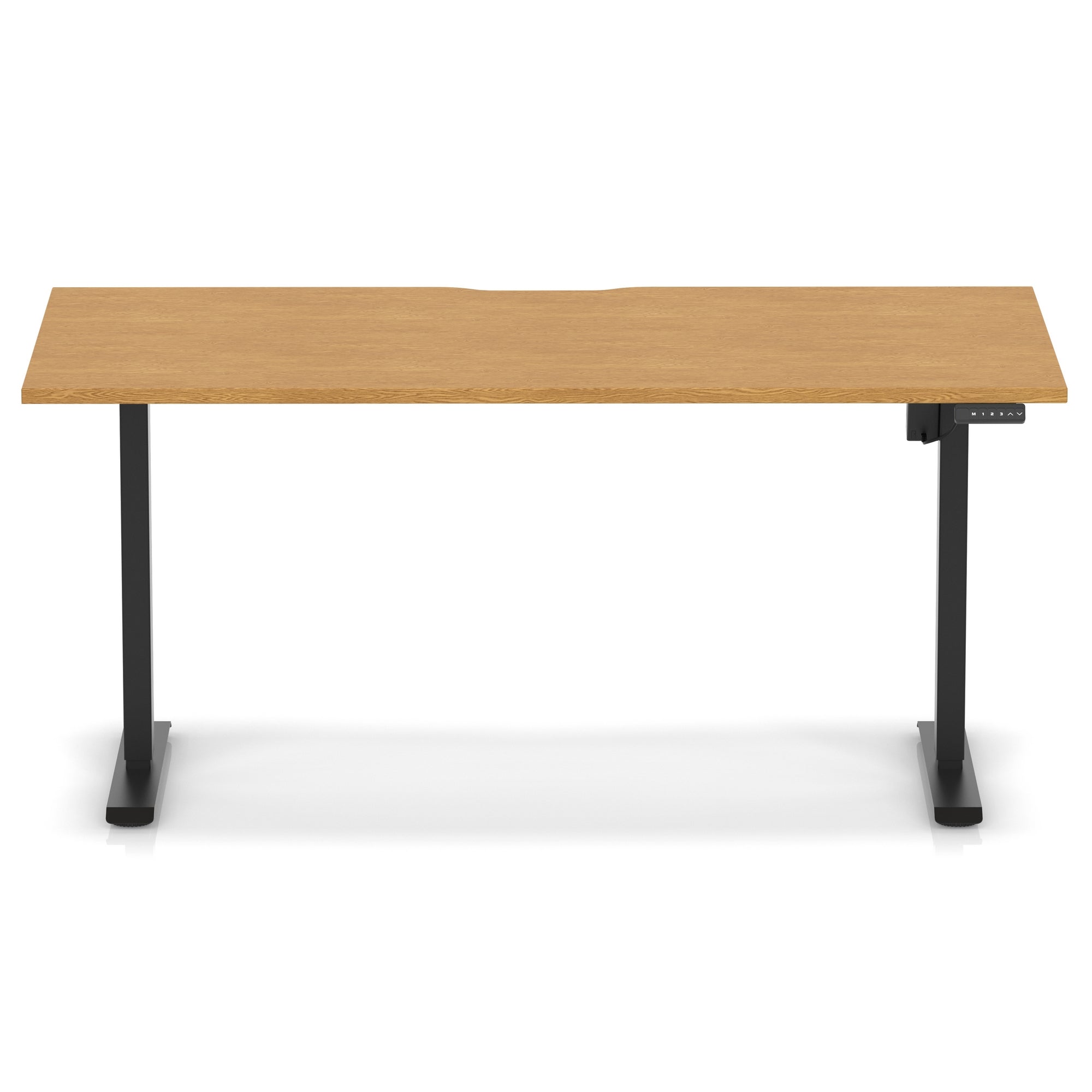 Air Lite Height Adjustable Desk with Scalloped Edge, 1200–1600mm, Multiple Finishes & Frame Colours, MFC, Self Assembly, 5 Year Structural & 2 Year Electrical Warranty