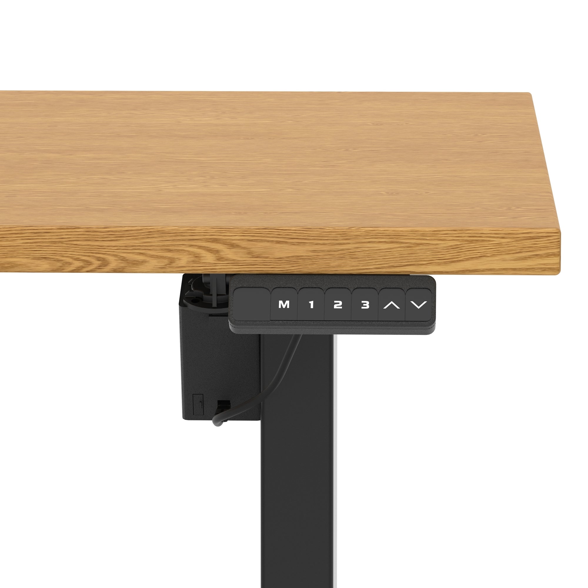 Air Lite Height Adjustable Desk with Scalloped Edge, 1200–1600mm, Multiple Finishes & Frame Colours, MFC, Self Assembly, 5 Year Structural & 2 Year Electrical Warranty