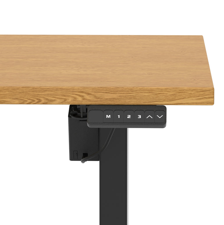 Air Lite Height Adjustable Desk with Scalloped Edge, 1200–1600mm, Multiple Finishes & Frame Colours, MFC, Self Assembly, 5 Year Structural & 2 Year Electrical Warranty