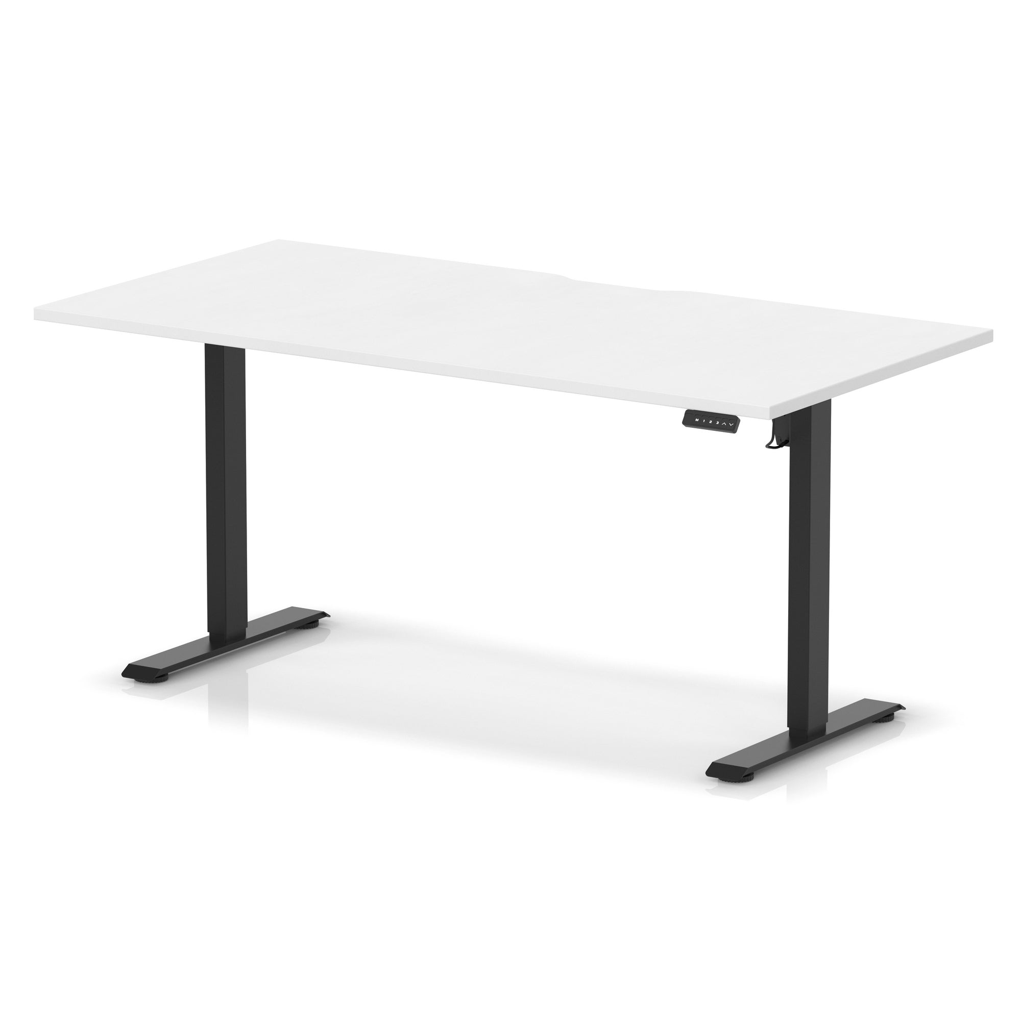 Air Lite Height Adjustable Desk with Scalloped Edge, 1200–1600mm, Multiple Finishes & Frame Colours, MFC, Self Assembly, 5 Year Structural & 2 Year Electrical Warranty