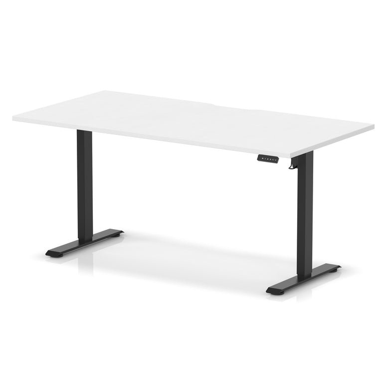Air Lite Height Adjustable Desk with Scalloped Edge, 1200–1600mm, Multiple Finishes & Frame Colours, MFC, Self Assembly, 5 Year Structural & 2 Year Electrical Warranty