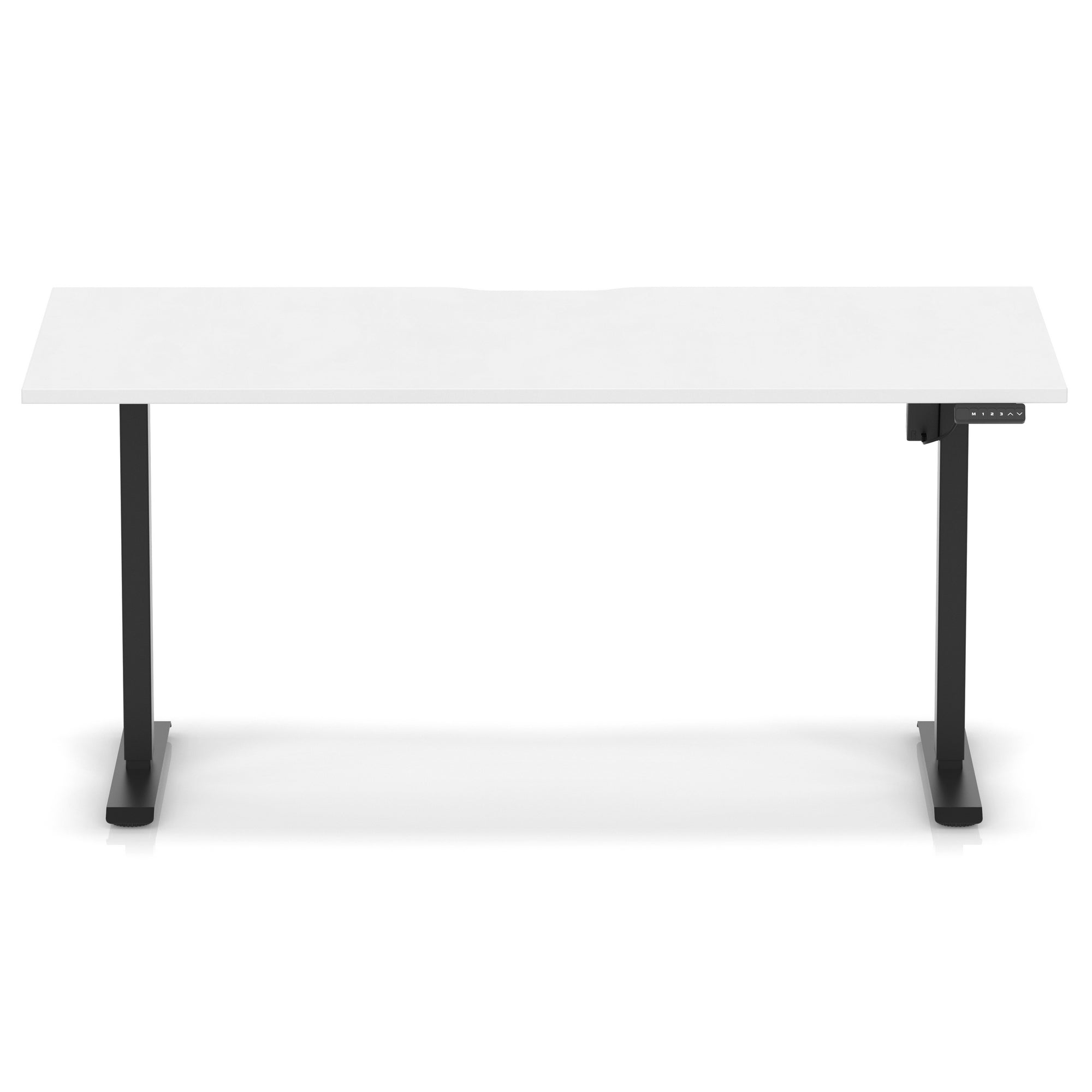 Air Lite Height Adjustable Desk with Scalloped Edge, 1200–1600mm, Multiple Finishes & Frame Colours, MFC, Self Assembly, 5 Year Structural & 2 Year Electrical Warranty