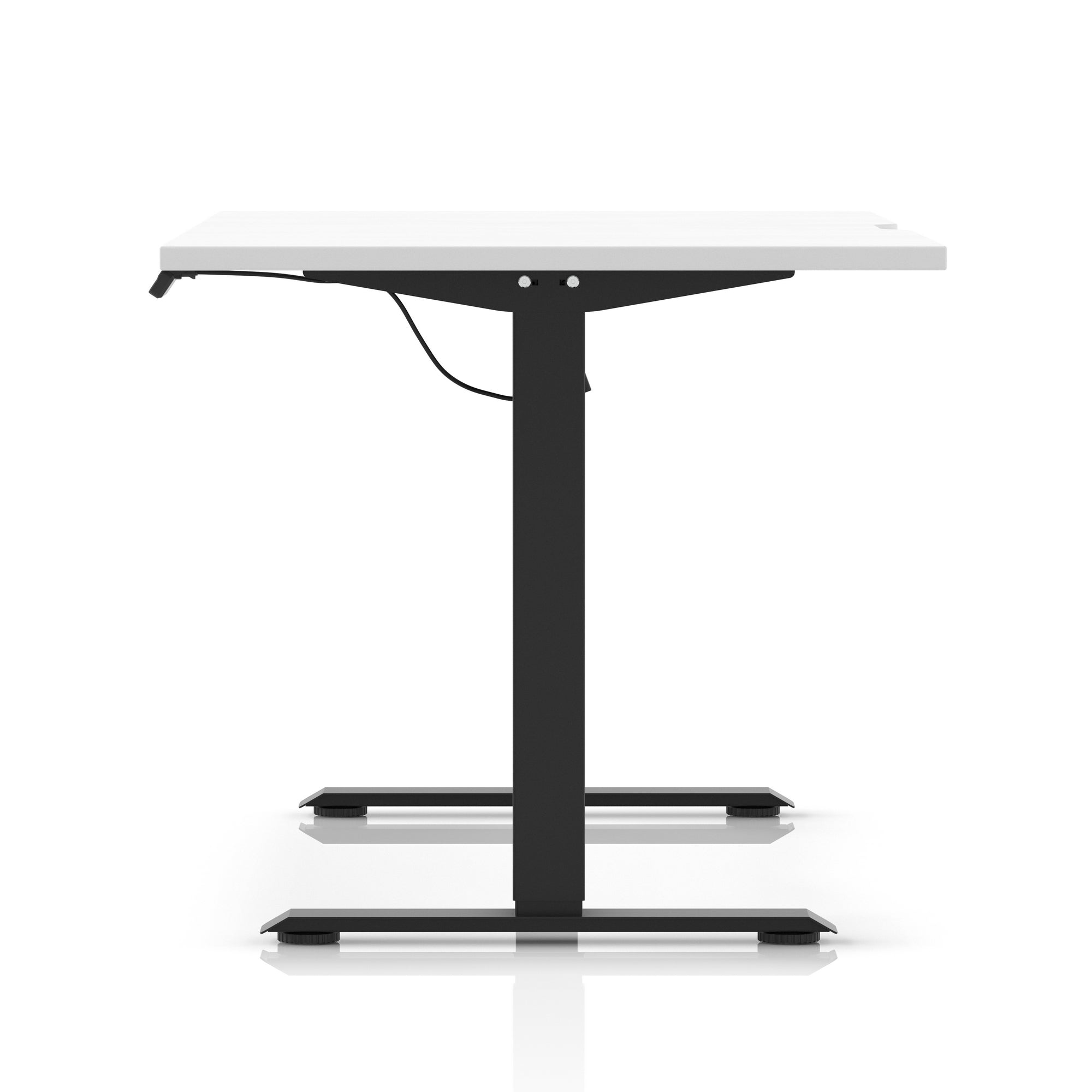 Air Lite Height Adjustable Desk with Scalloped Edge, 1200–1600mm, Multiple Finishes & Frame Colours, MFC, Self Assembly, 5 Year Structural & 2 Year Electrical Warranty