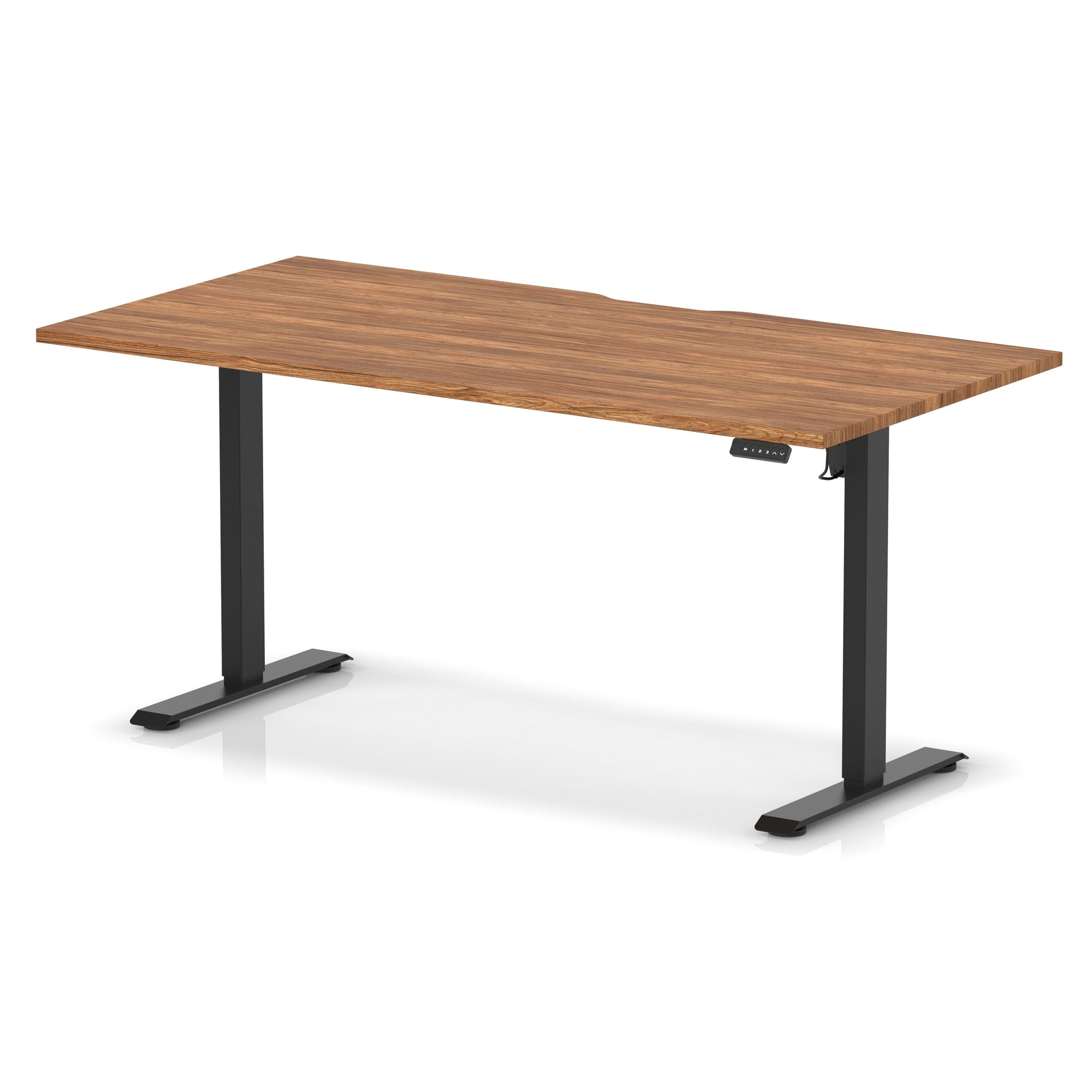 Air Lite Height Adjustable Desk with Scalloped Edge, 1200–1600mm, Multiple Finishes & Frame Colours, MFC, Self Assembly, 5 Year Structural & 2 Year Electrical Warranty
