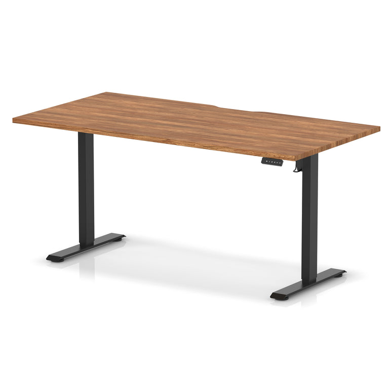 Air Lite Height Adjustable Desk with Scalloped Edge, 1200–1600mm, Multiple Finishes & Frame Colours, MFC, Self Assembly, 5 Year Structural & 2 Year Electrical Warranty