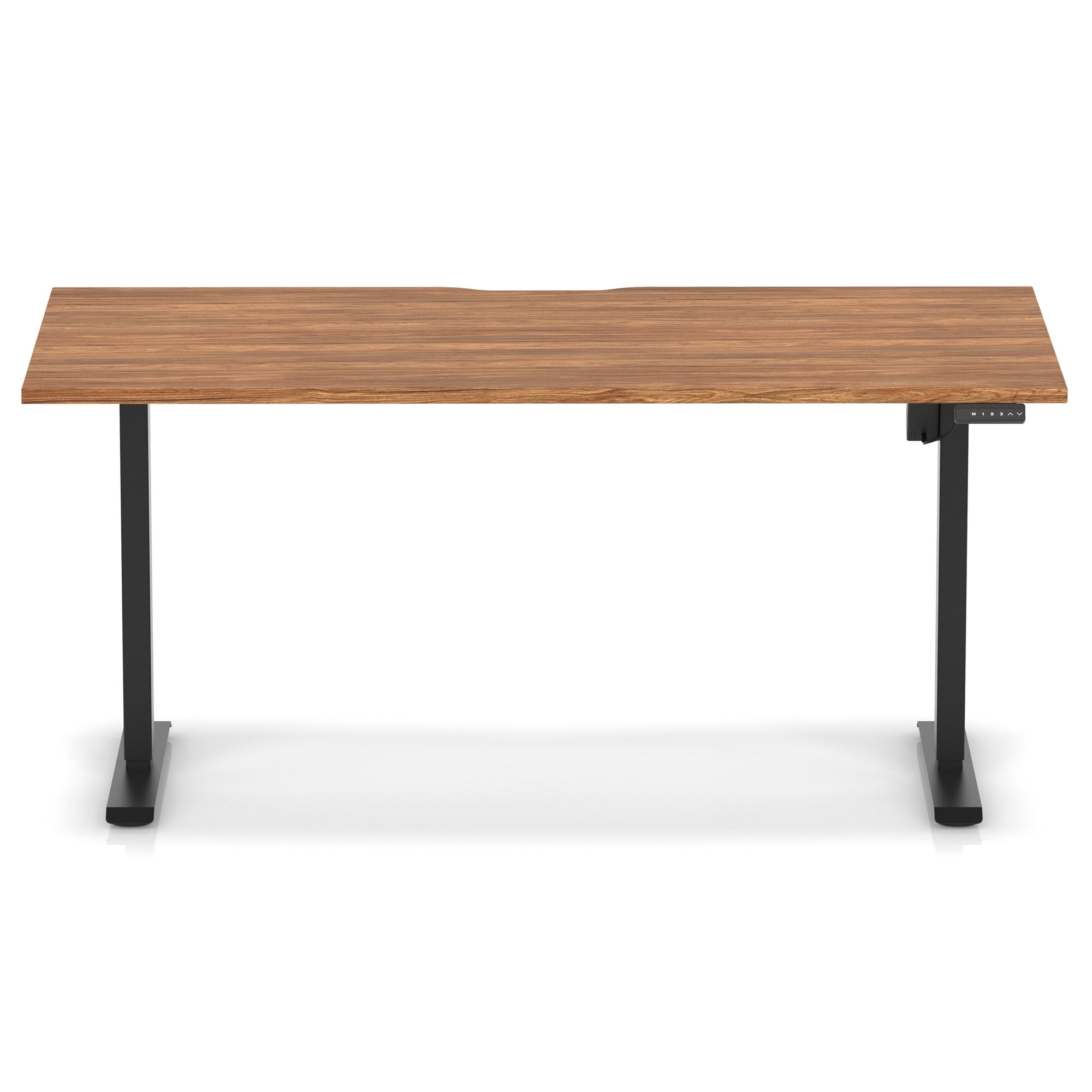 Air Lite Height Adjustable Desk with Scalloped Edge, 1200–1600mm, Multiple Finishes & Frame Colours, MFC, Self Assembly, 5 Year Structural & 2 Year Electrical Warranty