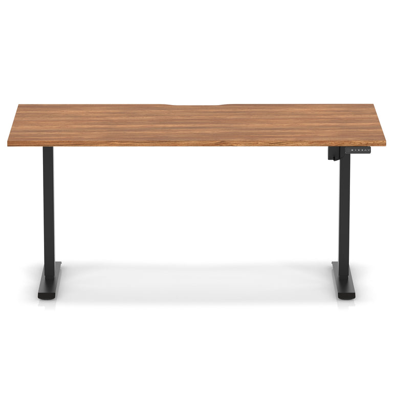 Air Lite Height Adjustable Desk with Scalloped Edge, 1200–1600mm, Multiple Finishes & Frame Colours, MFC, Self Assembly, 5 Year Structural & 2 Year Electrical Warranty