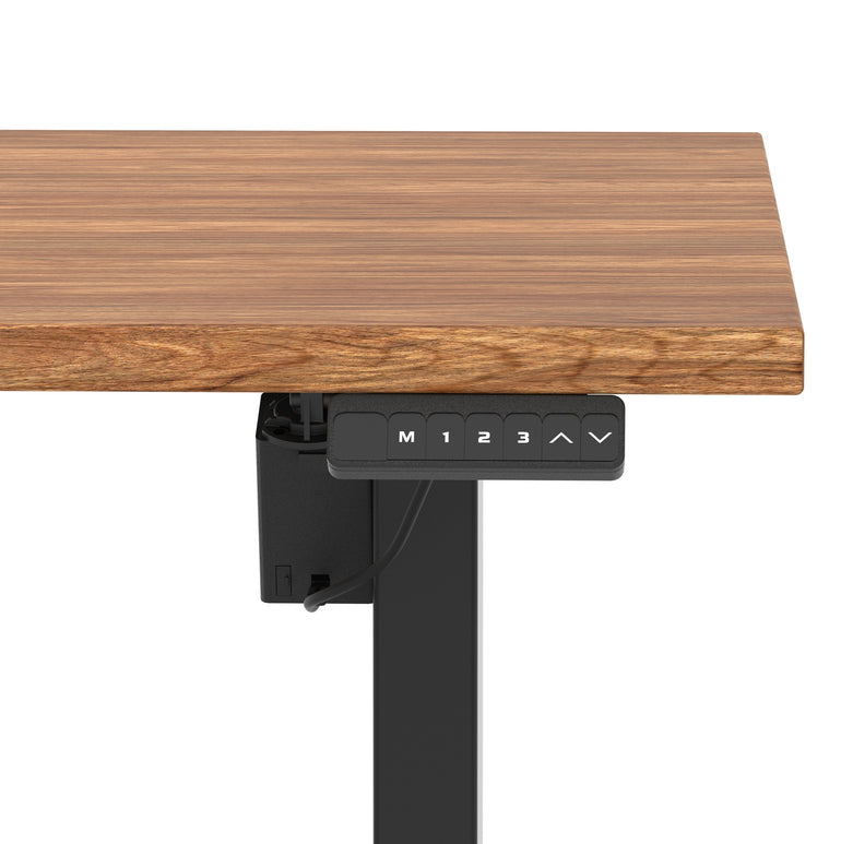 Air Lite Height Adjustable Desk with Scalloped Edge, 1200–1600mm, Multiple Finishes & Frame Colours, MFC, Self Assembly, 5 Year Structural & 2 Year Electrical Warranty
