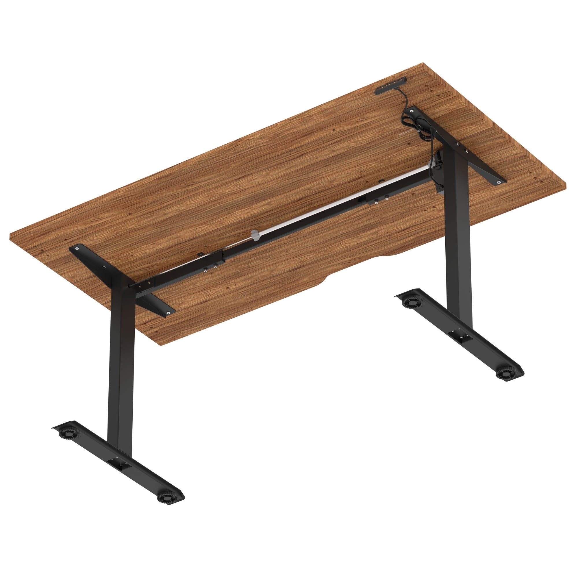 Air Lite Height Adjustable Desk with Scalloped Edge, 1200–1600mm, Multiple Finishes & Frame Colours, MFC, Self Assembly, 5 Year Structural & 2 Year Electrical Warranty