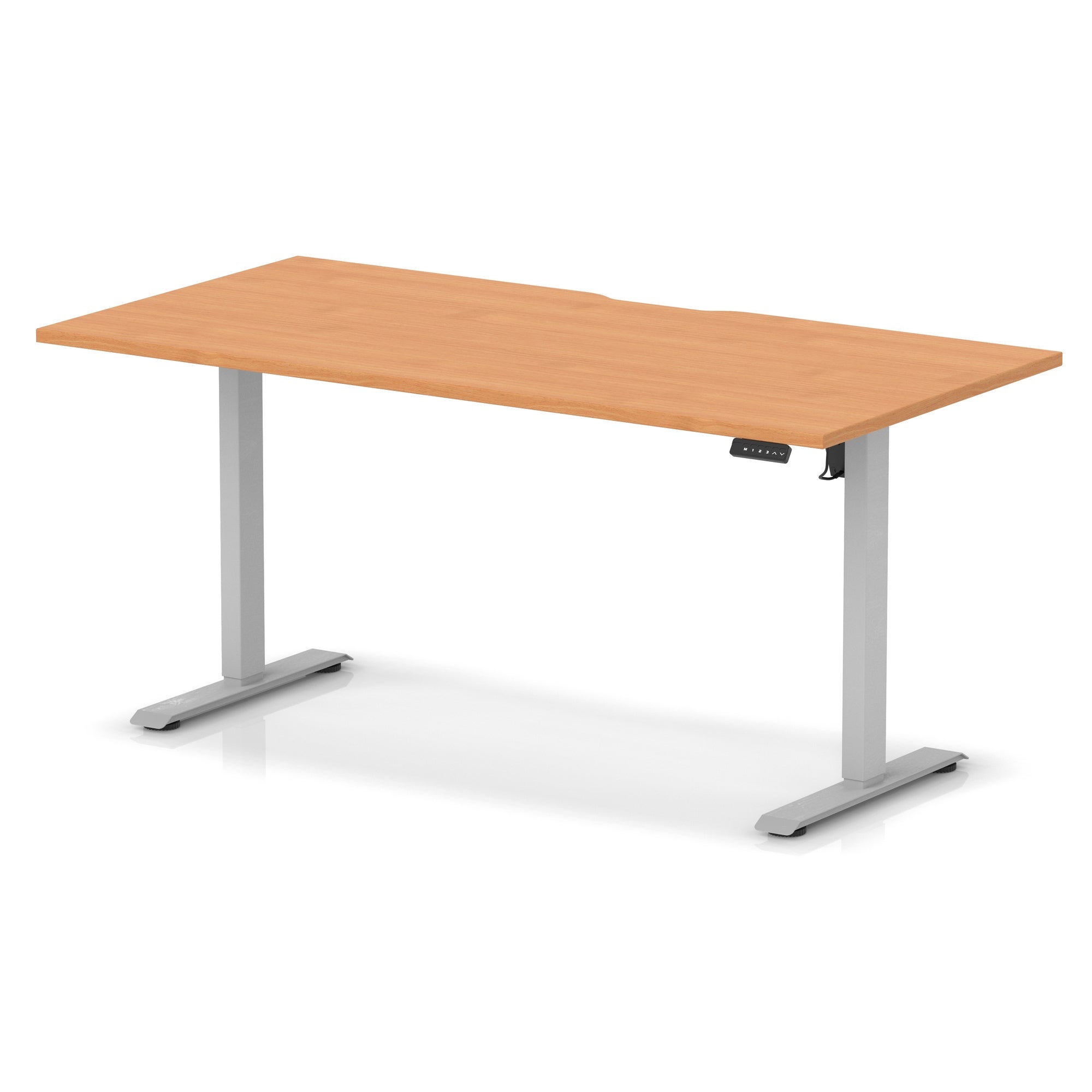 Air Lite Height Adjustable Desk with Scalloped Edge, 1200–1600mm, Multiple Finishes & Frame Colours, MFC, Self Assembly, 5 Year Structural & 2 Year Electrical Warranty