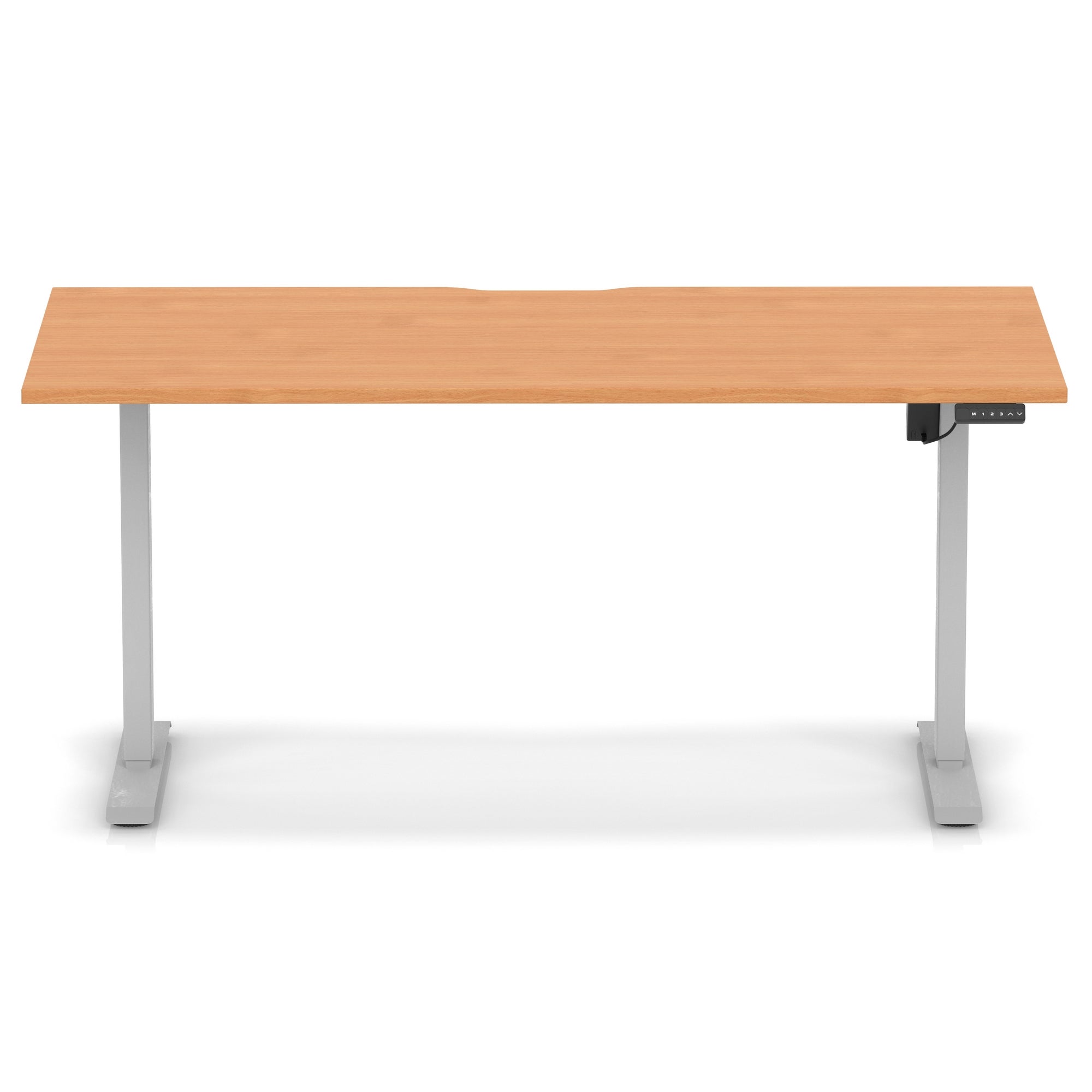 Air Lite Height Adjustable Desk with Scalloped Edge, 1200–1600mm, Multiple Finishes & Frame Colours, MFC, Self Assembly, 5 Year Structural & 2 Year Electrical Warranty