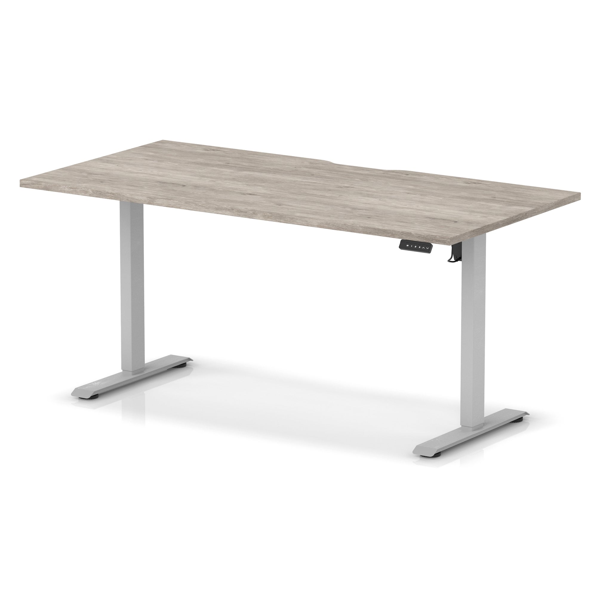 Air Lite Height Adjustable Desk with Scalloped Edge, 1200–1600mm, Multiple Finishes & Frame Colours, MFC, Self Assembly, 5 Year Structural & 2 Year Electrical Warranty