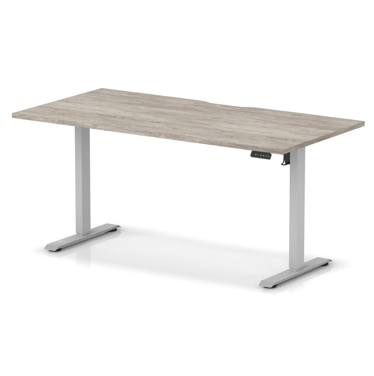 Air Lite Height Adjustable Desk with Scalloped Edge, 1200–1600mm, Multiple Finishes & Frame Colours, MFC, Self Assembly, 5 Year Structural & 2 Year Electrical Warranty