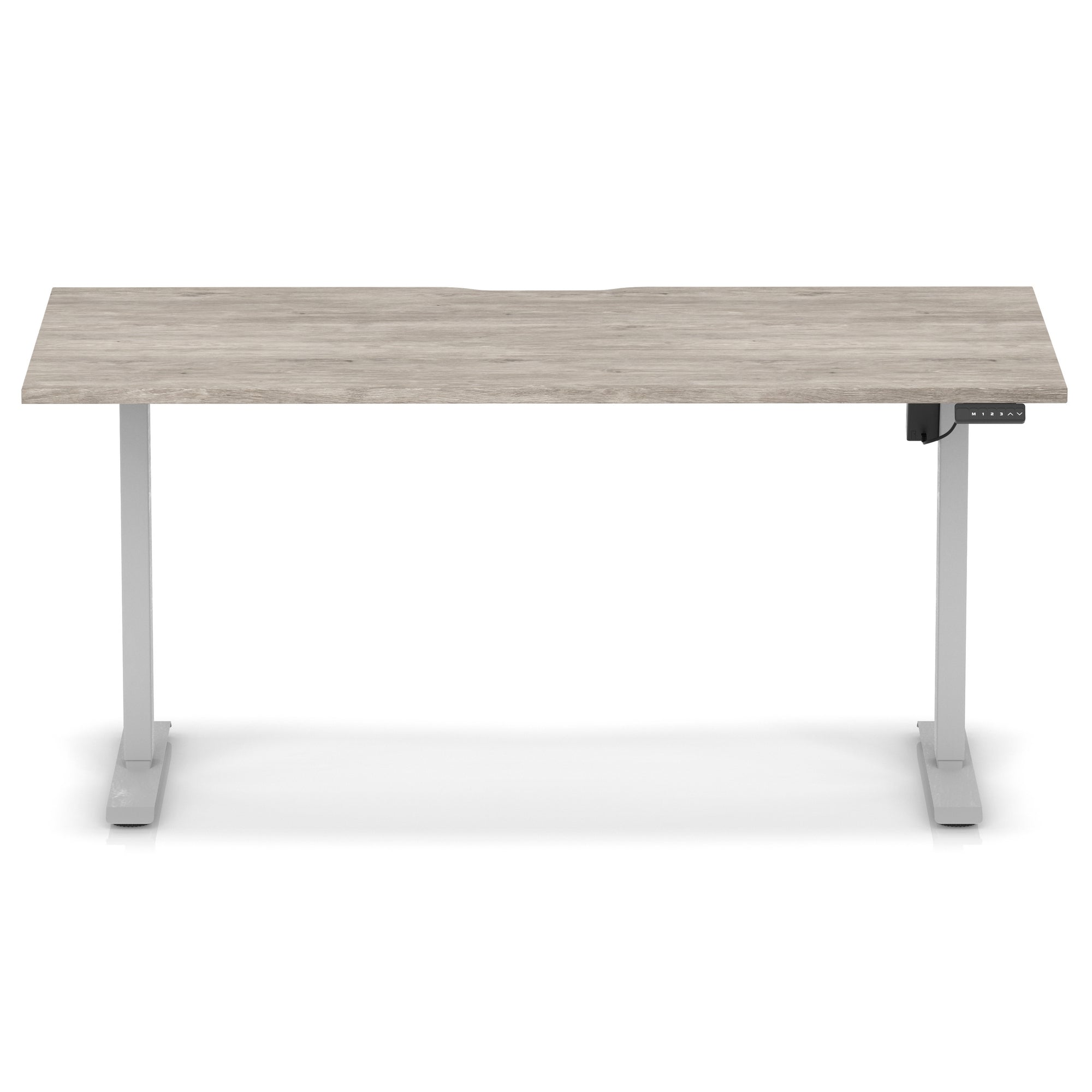 Air Lite Height Adjustable Desk with Scalloped Edge, 1200–1600mm, Multiple Finishes & Frame Colours, MFC, Self Assembly, 5 Year Structural & 2 Year Electrical Warranty