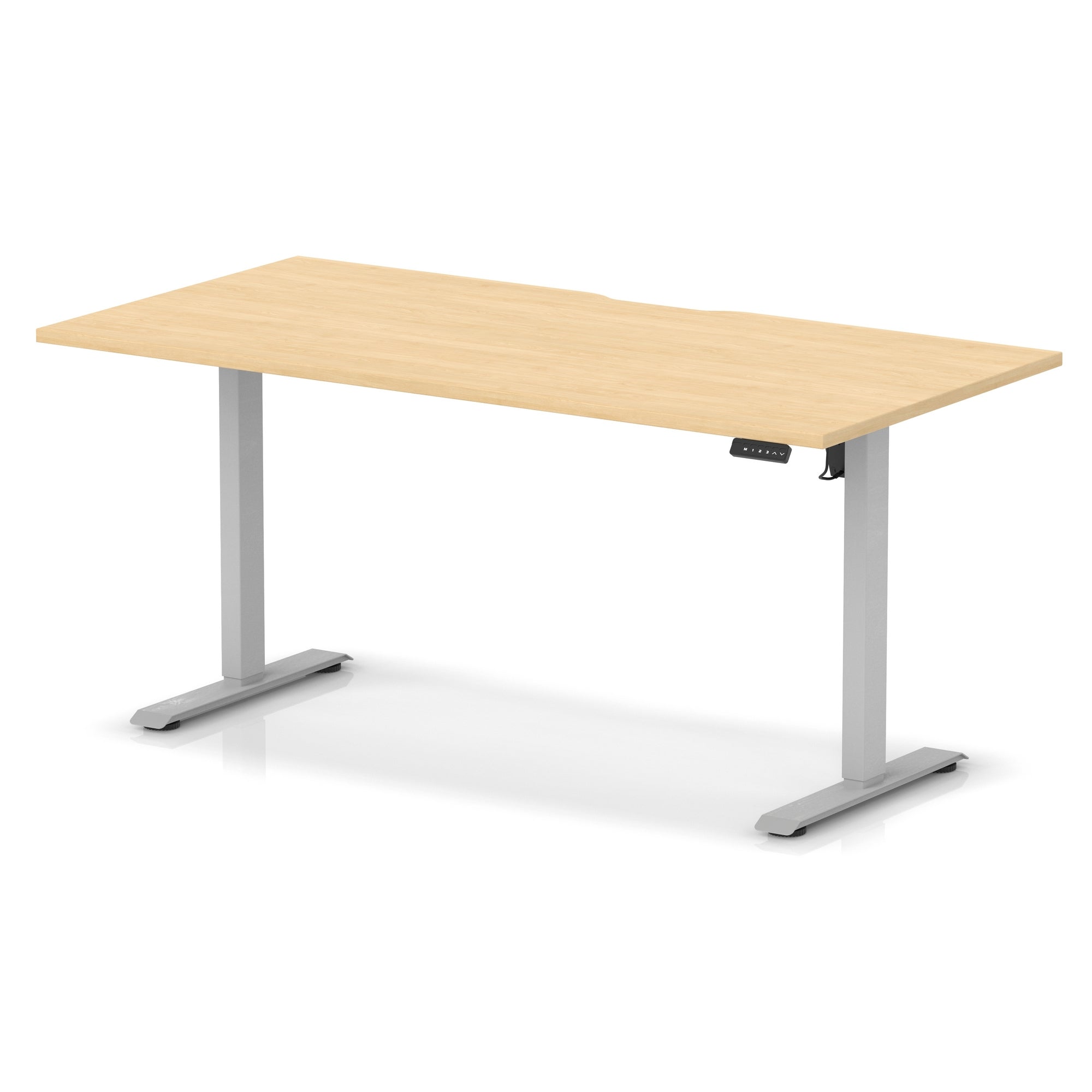Air Lite Height Adjustable Desk with Scalloped Edge, 1200–1600mm, Multiple Finishes & Frame Colours, MFC, Self Assembly, 5 Year Structural & 2 Year Electrical Warranty