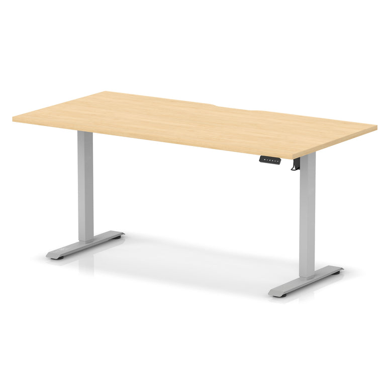 Air Lite Height Adjustable Desk with Scalloped Edge, 1200–1600mm, Multiple Finishes & Frame Colours, MFC, Self Assembly, 5 Year Structural & 2 Year Electrical Warranty