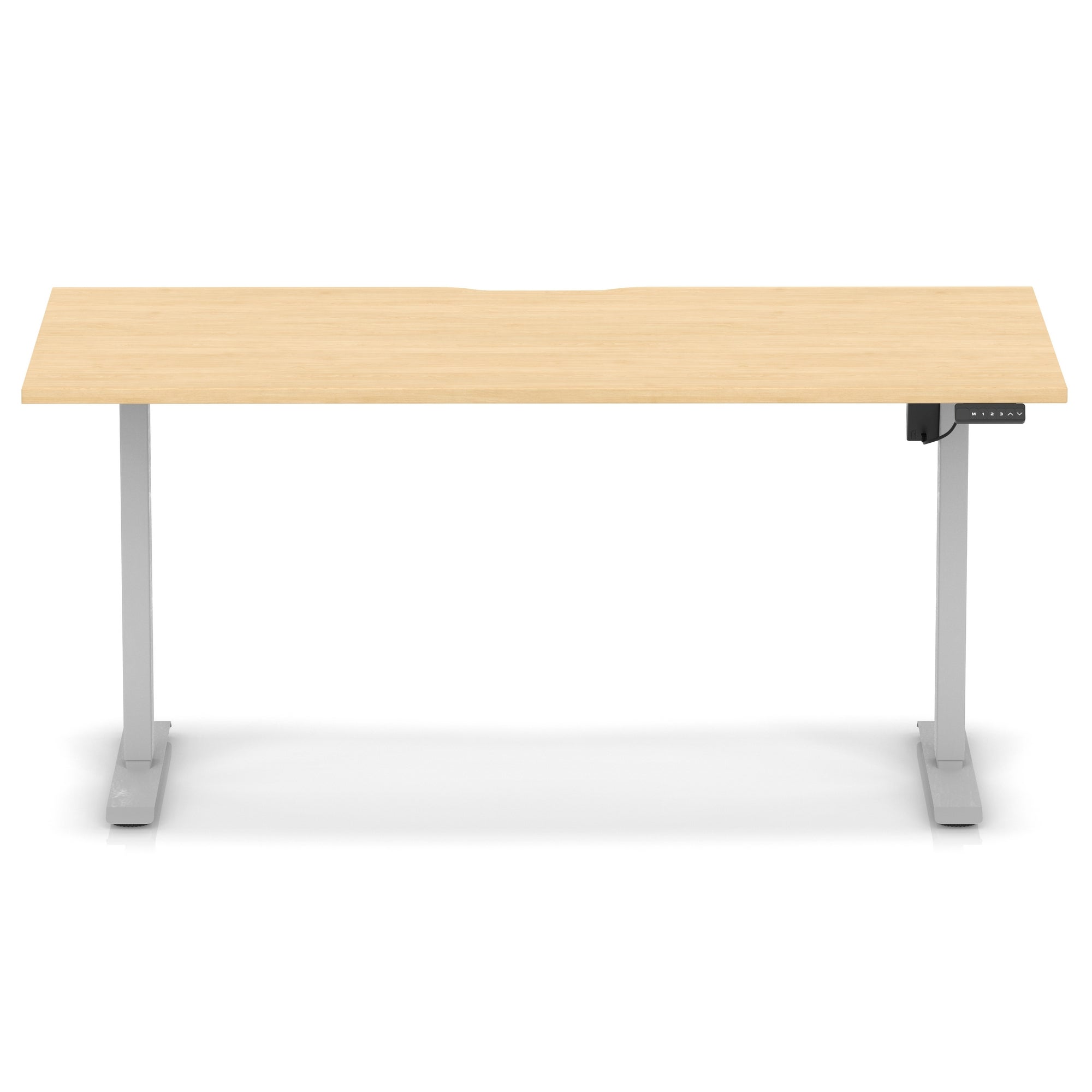 Air Lite Height Adjustable Desk with Scalloped Edge, 1200–1600mm, Multiple Finishes & Frame Colours, MFC, Self Assembly, 5 Year Structural & 2 Year Electrical Warranty