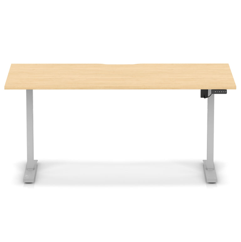 Air Lite Height Adjustable Desk with Scalloped Edge, 1200–1600mm, Multiple Finishes & Frame Colours, MFC, Self Assembly, 5 Year Structural & 2 Year Electrical Warranty