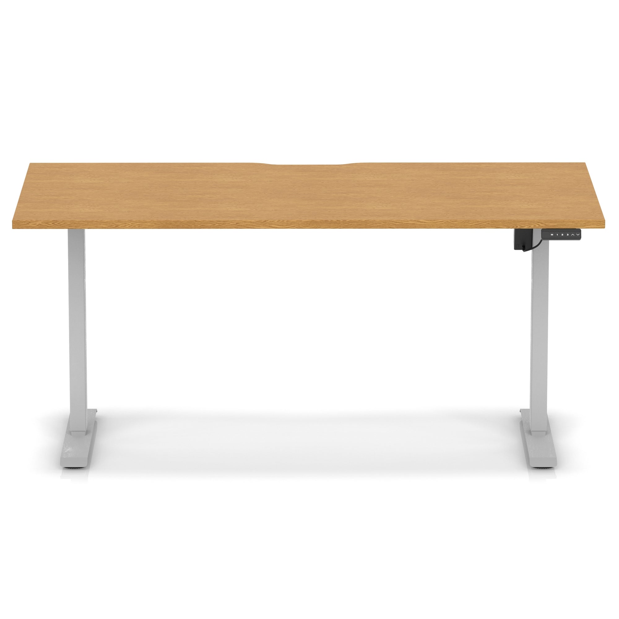 Air Lite Height Adjustable Desk with Scalloped Edge, 1200–1600mm, Multiple Finishes & Frame Colours, MFC, Self Assembly, 5 Year Structural & 2 Year Electrical Warranty