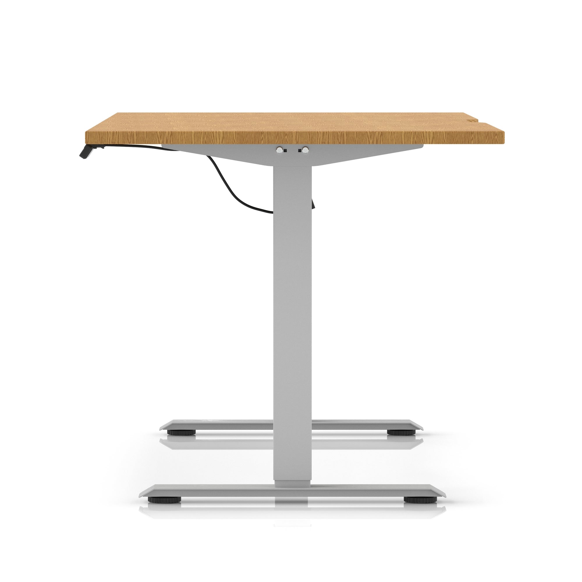 Air Lite Height Adjustable Desk with Scalloped Edge, 1200–1600mm, Multiple Finishes & Frame Colours, MFC, Self Assembly, 5 Year Structural & 2 Year Electrical Warranty