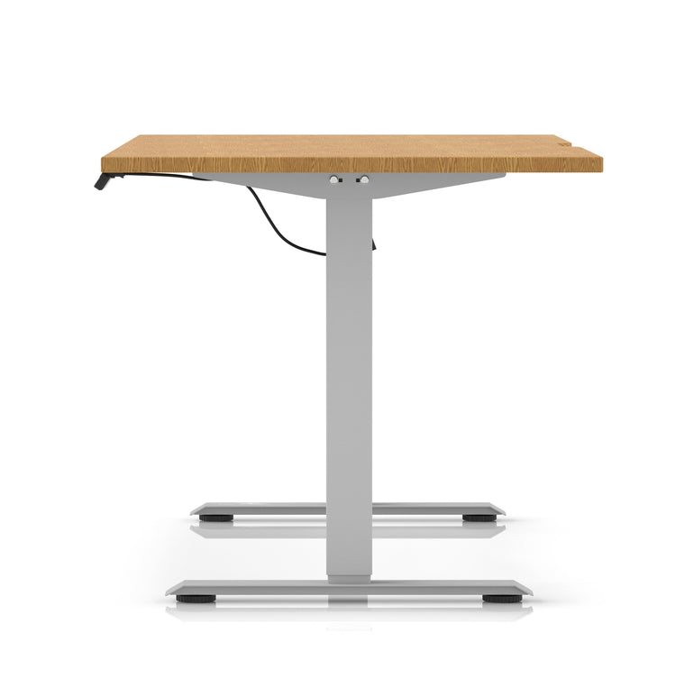 Air Lite Height Adjustable Desk with Scalloped Edge, 1200–1600mm, Multiple Finishes & Frame Colours, MFC, Self Assembly, 5 Year Structural & 2 Year Electrical Warranty