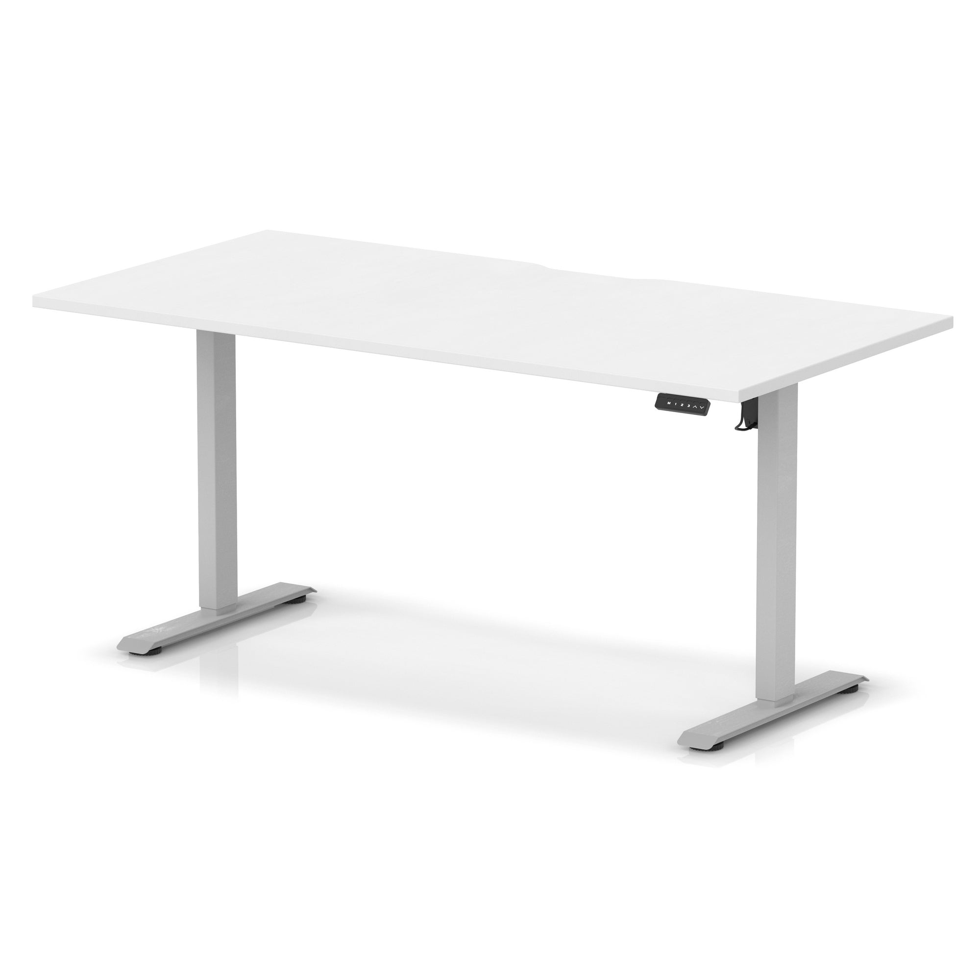 Air Lite Height Adjustable Desk with Scalloped Edge, 1200–1600mm, Multiple Finishes & Frame Colours, MFC, Self Assembly, 5 Year Structural & 2 Year Electrical Warranty