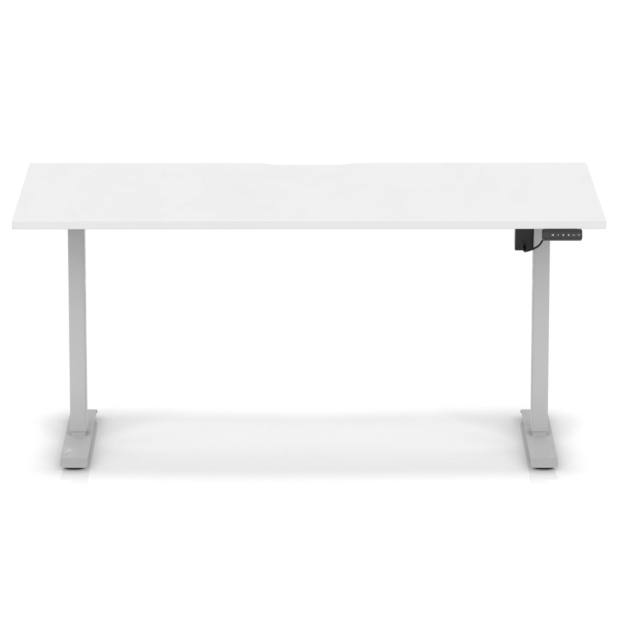 Air Lite Height Adjustable Desk with Scalloped Edge, 1200–1600mm, Multiple Finishes & Frame Colours, MFC, Self Assembly, 5 Year Structural & 2 Year Electrical Warranty