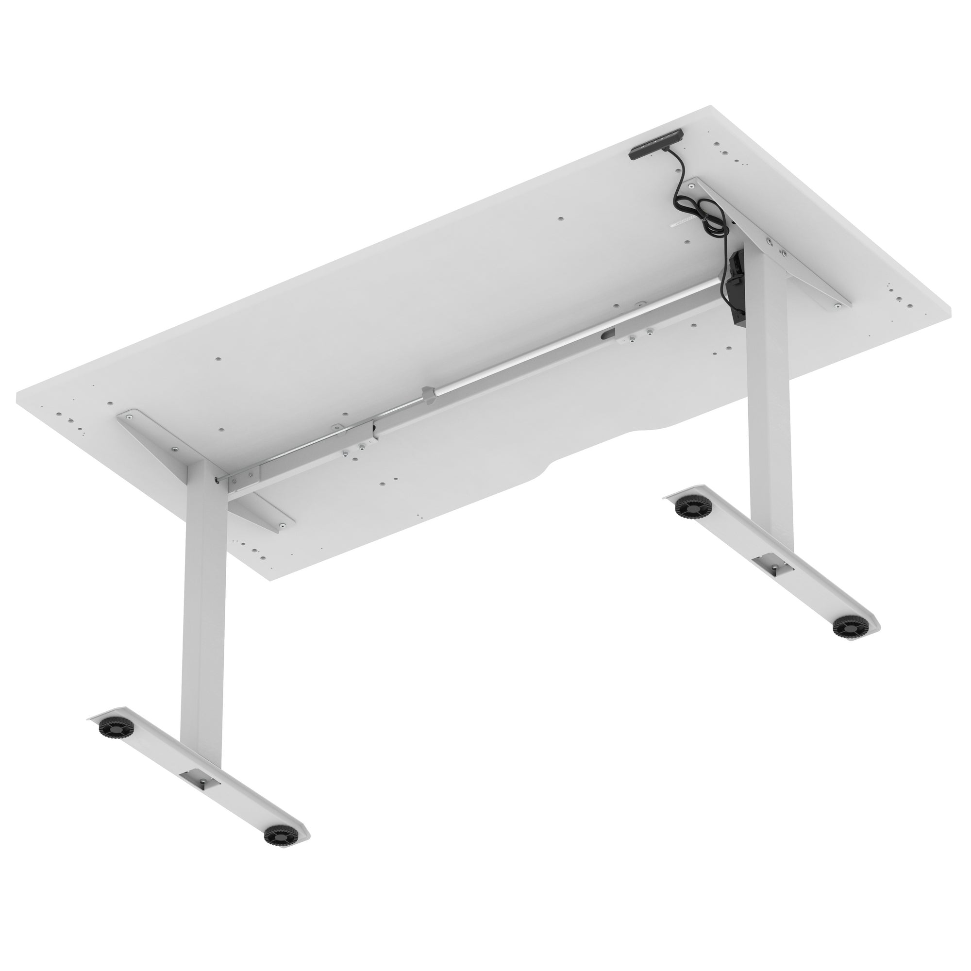 Air Lite Height Adjustable Desk with Scalloped Edge, 1200–1600mm, Multiple Finishes & Frame Colours, MFC, Self Assembly, 5 Year Structural & 2 Year Electrical Warranty