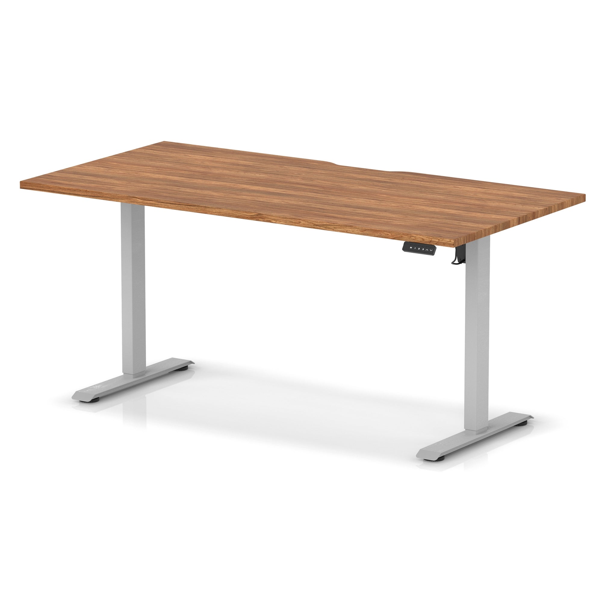 Air Lite Height Adjustable Desk with Scalloped Edge, 1200–1600mm, Multiple Finishes & Frame Colours, MFC, Self Assembly, 5 Year Structural & 2 Year Electrical Warranty