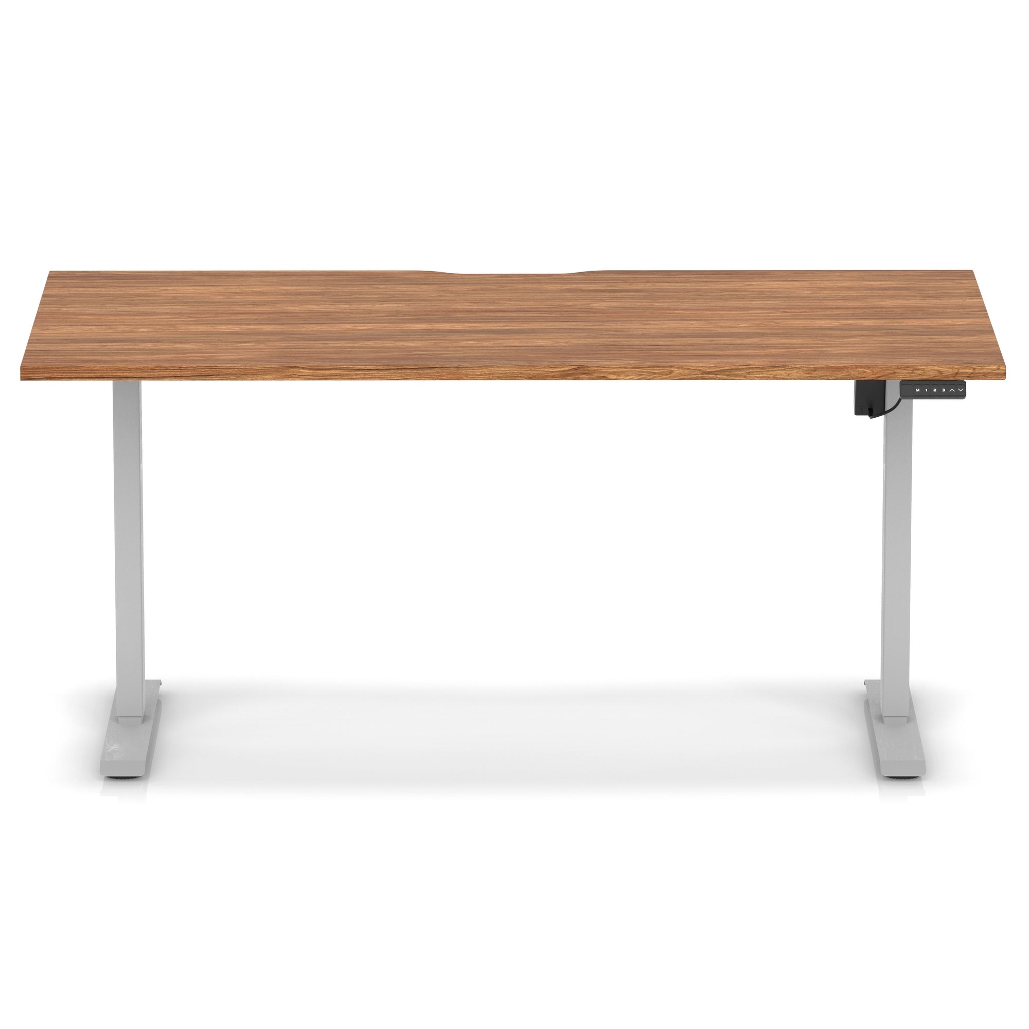 Air Lite Height Adjustable Desk with Scalloped Edge, 1200–1600mm, Multiple Finishes & Frame Colours, MFC, Self Assembly, 5 Year Structural & 2 Year Electrical Warranty