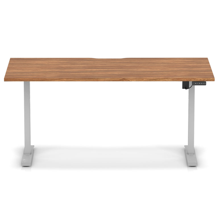 Air Lite Height Adjustable Desk with Scalloped Edge, 1200–1600mm, Multiple Finishes & Frame Colours, MFC, Self Assembly, 5 Year Structural & 2 Year Electrical Warranty