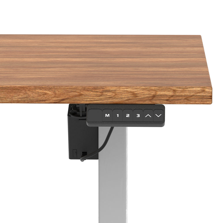 Air Lite Height Adjustable Desk with Scalloped Edge, 1200–1600mm, Multiple Finishes & Frame Colours, MFC, Self Assembly, 5 Year Structural & 2 Year Electrical Warranty