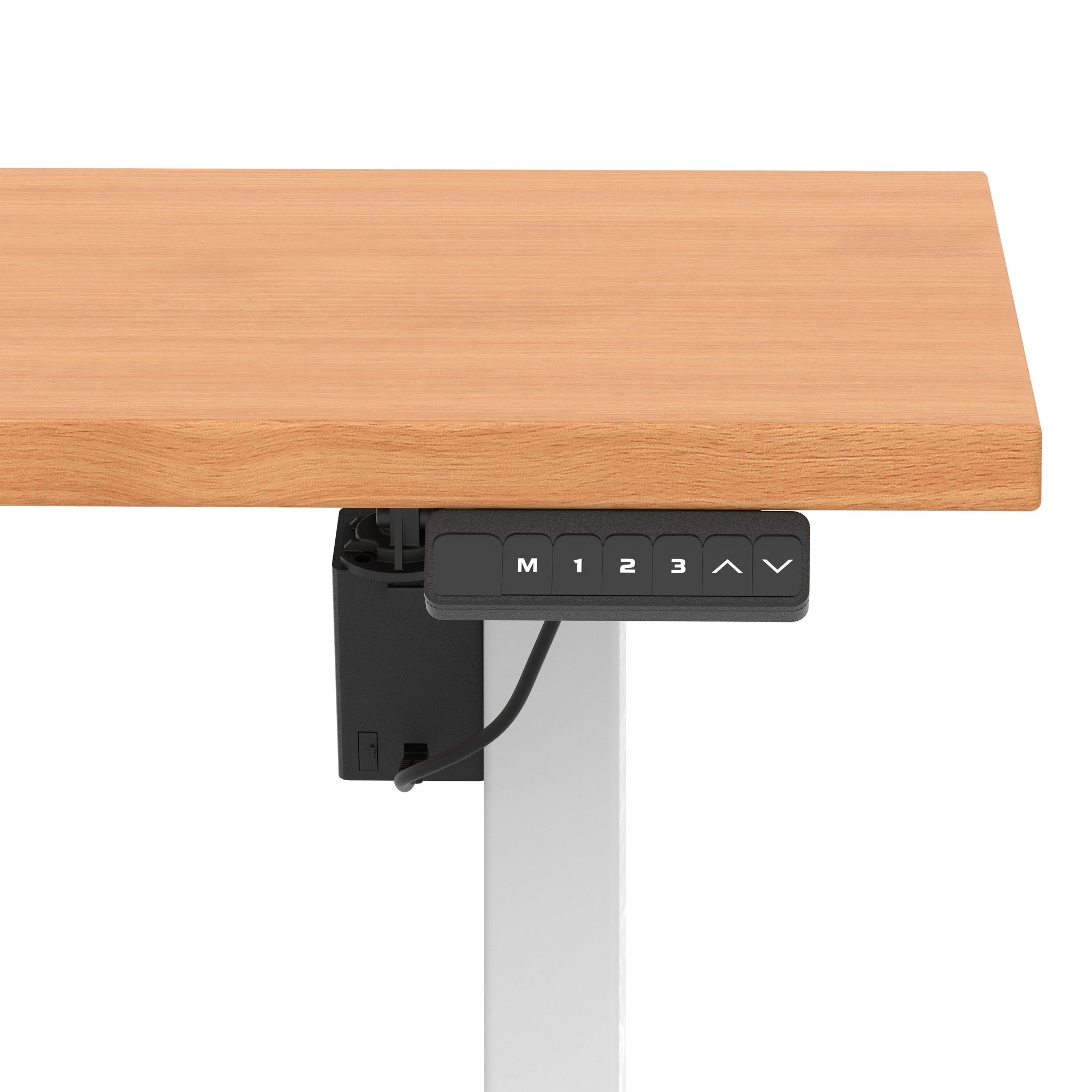 Air Lite Height Adjustable Desk with Scalloped Edge, 1200–1600mm, Multiple Finishes & Frame Colours, MFC, Self Assembly, 5 Year Structural & 2 Year Electrical Warranty