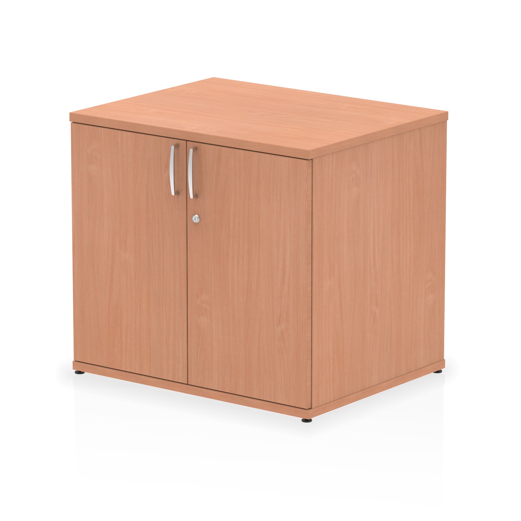 Impulse Desk High Cupboard - 800mm Width, 600mm Depth, 730mm Height, 25mm Thickness, 2 Adjustable Shelves, Lockable, 5-Year Guarantee, 44kg, MFC Material