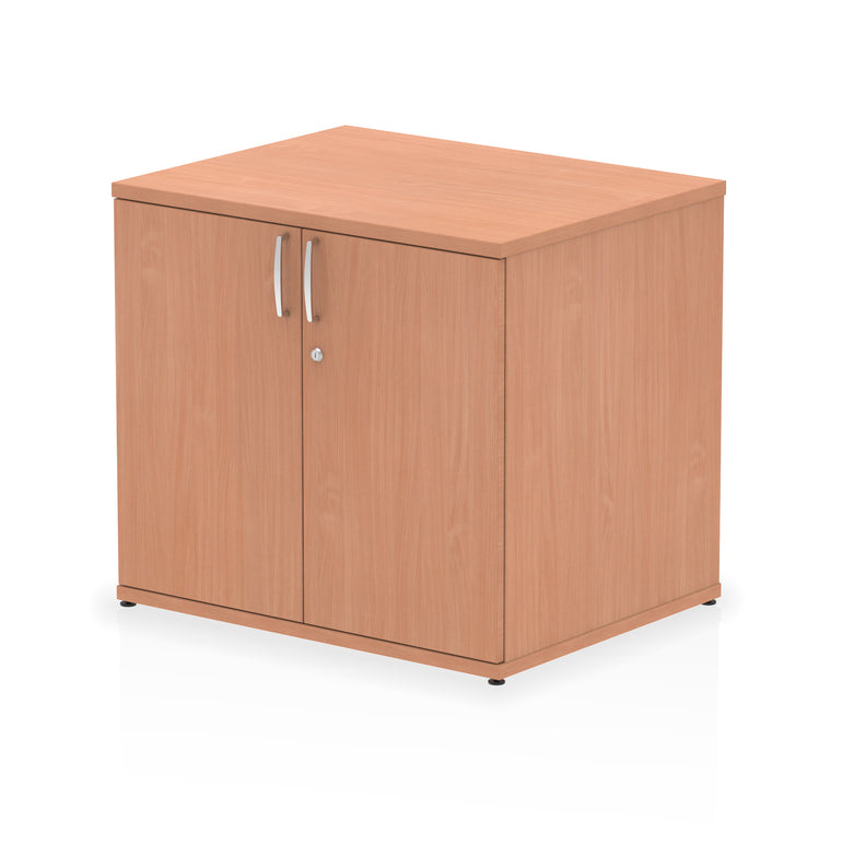 Impulse Desk High Cupboard - 800mm Width, 600mm Depth, 730mm Height, 25mm Thickness, 2 Adjustable Shelves, Lockable, 5-Year Guarantee, 44kg, MFC Material
