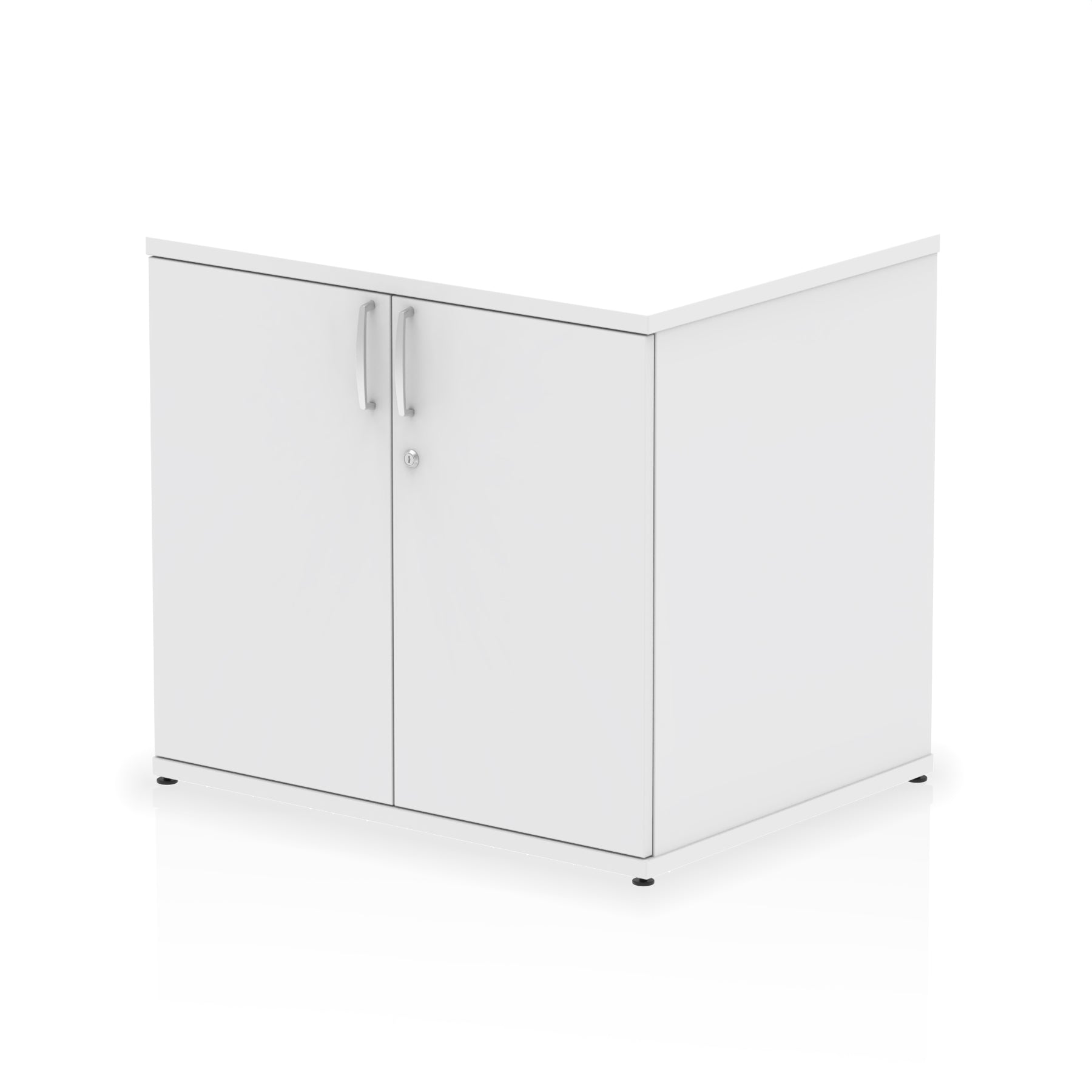 Impulse Desk High Cupboard - 800mm Width, 600mm Depth, 730mm Height, 25mm Thickness, 2 Adjustable Shelves, Lockable, 5-Year Guarantee, 44kg, MFC Material