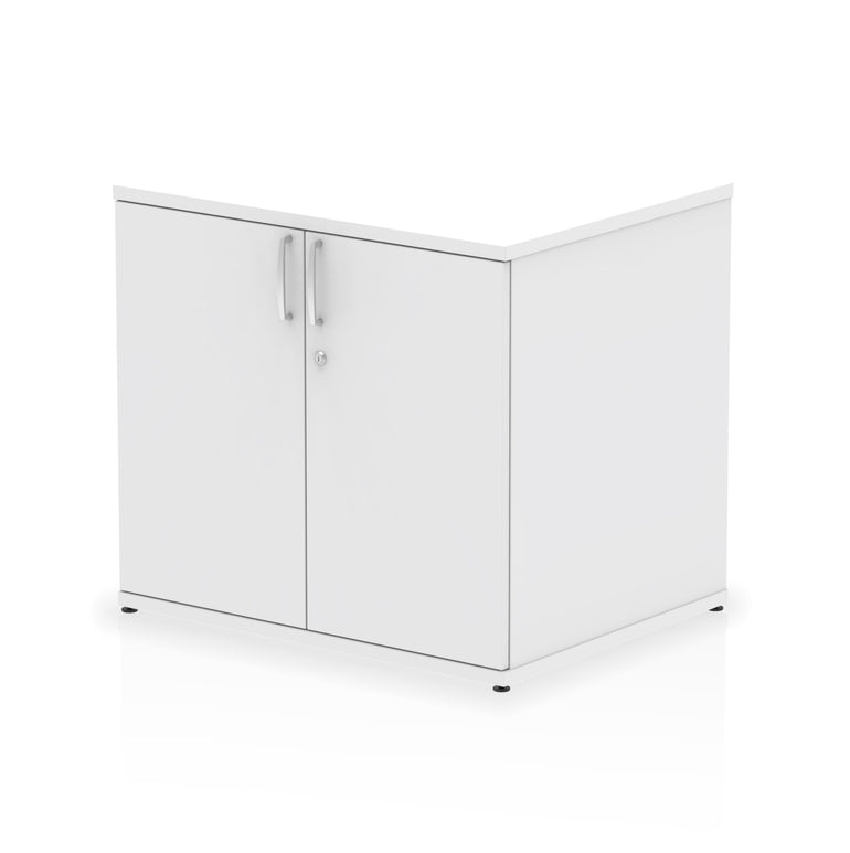 Impulse Desk High Cupboard - 800mm Width, 600mm Depth, 730mm Height, 25mm Thickness, 2 Adjustable Shelves, Lockable, 5-Year Guarantee, 44kg, MFC Material