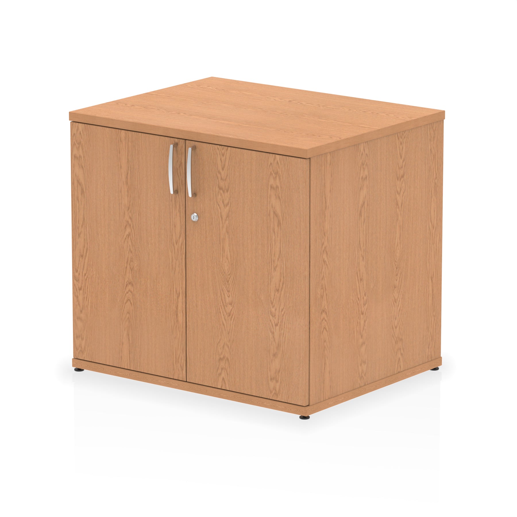 Impulse Desk High Cupboard - 800mm Width, 600mm Depth, 730mm Height, 25mm Thickness, 2 Adjustable Shelves, Lockable, 5-Year Guarantee, 44kg, MFC Material