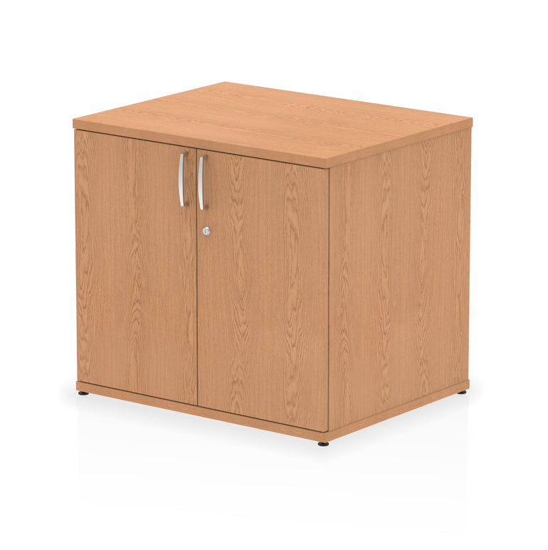 Impulse Desk High Cupboard - 800mm Width, 600mm Depth, 730mm Height, 25mm Thickness, 2 Adjustable Shelves, Lockable, 5-Year Guarantee, 44kg, MFC Material