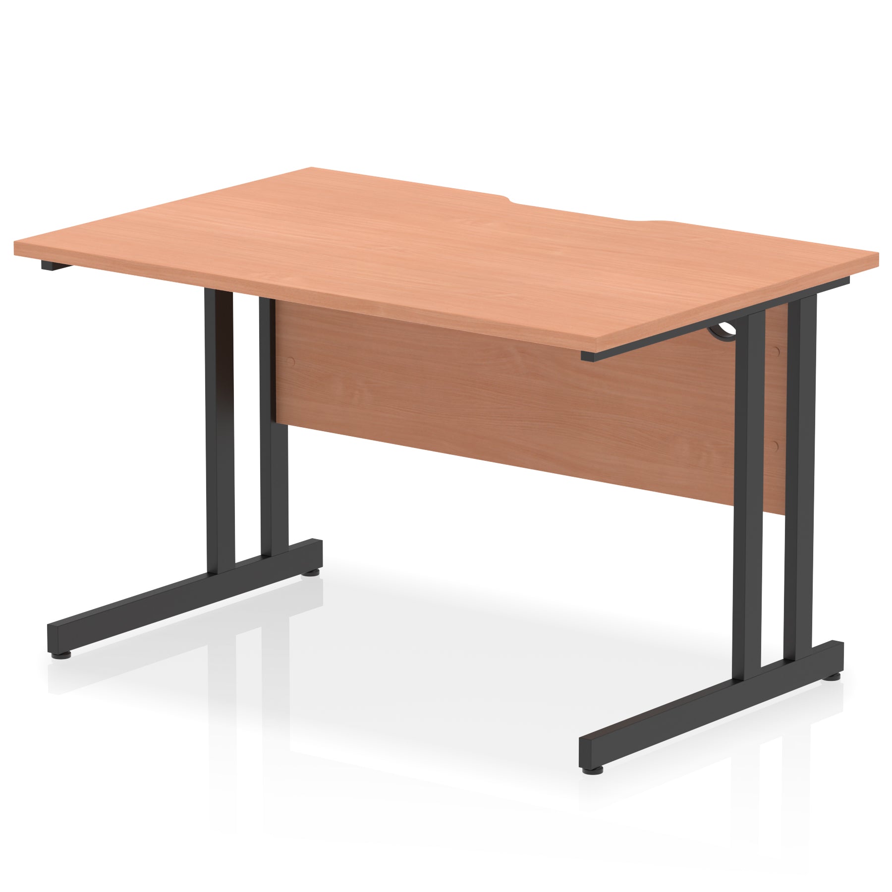 Impulse 1200mm Scalloped Edge Straight Office Desk – Cantilever Legs, Multiple Top & Frame Colours, Durable MFC, 10 Year Warranty, Self Assembly