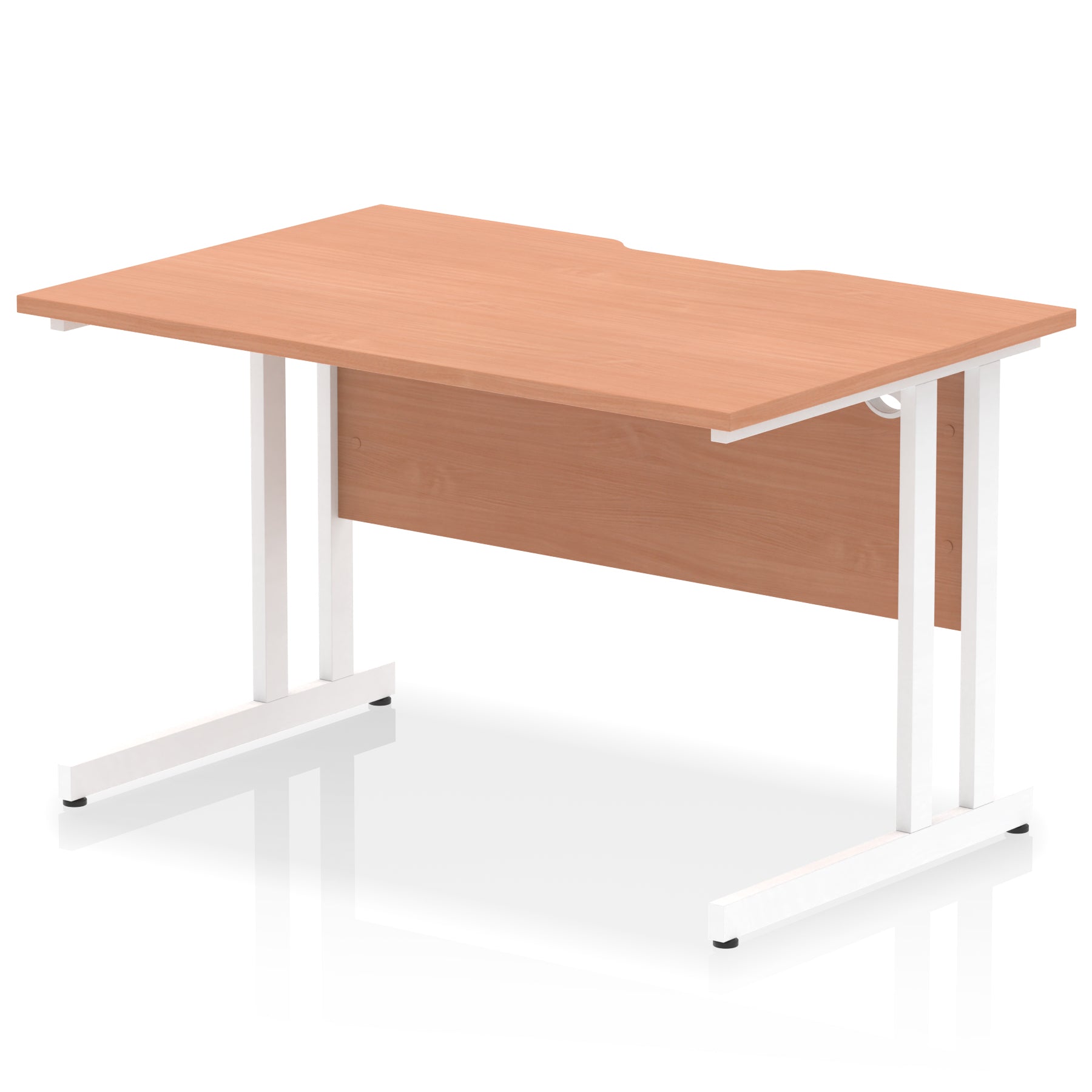 Impulse 1200mm Scalloped Edge Straight Office Desk – Cantilever Legs, Multiple Top & Frame Colours, Durable MFC, 10 Year Warranty, Self Assembly