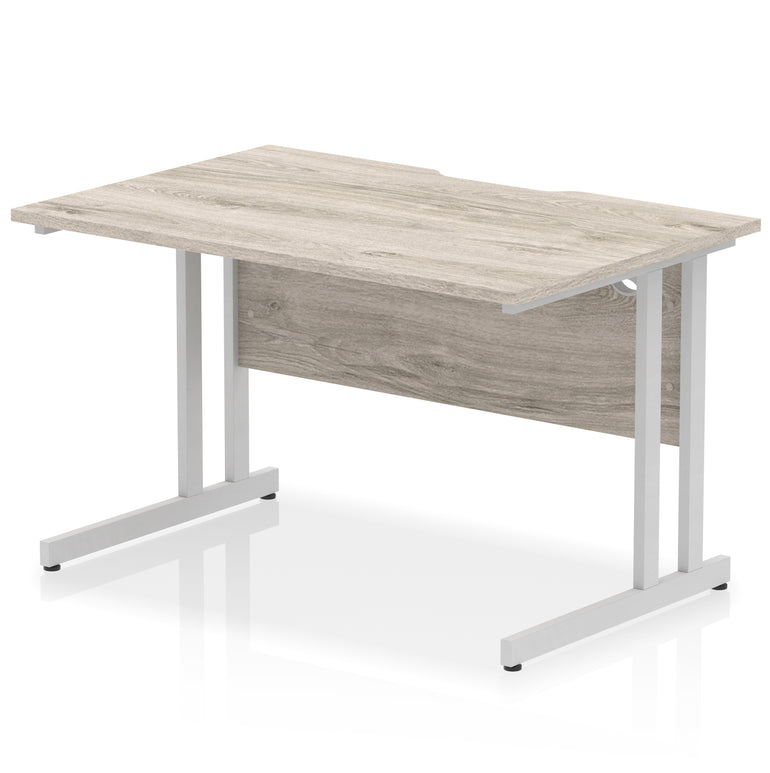 Impulse 1200mm Scalloped Edge Straight Office Desk – Cantilever Legs, Multiple Top & Frame Colours, Durable MFC, 10 Year Warranty, Self Assembly